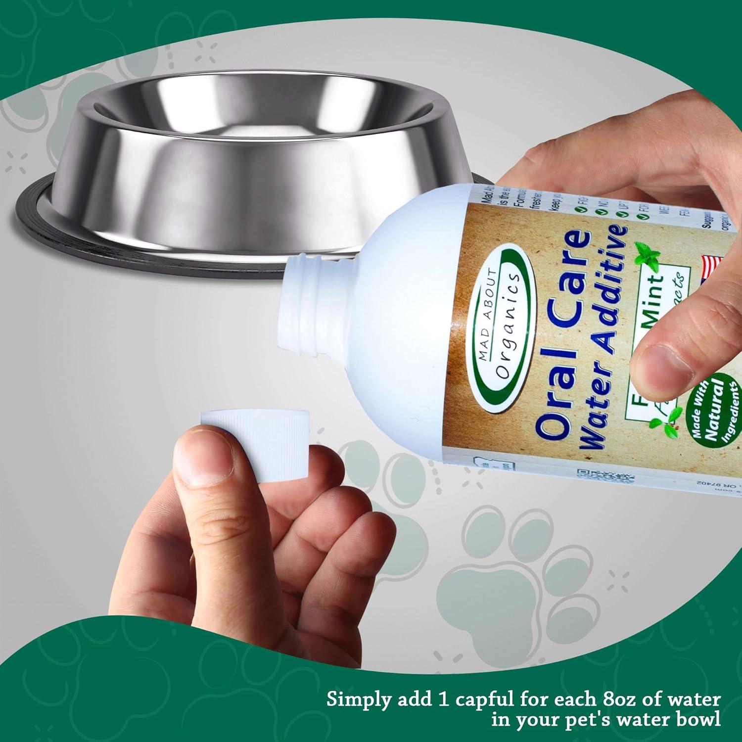 Aditivo de Agua Dental para Mascotas Mad About Organics 473ml - Sabor Menta