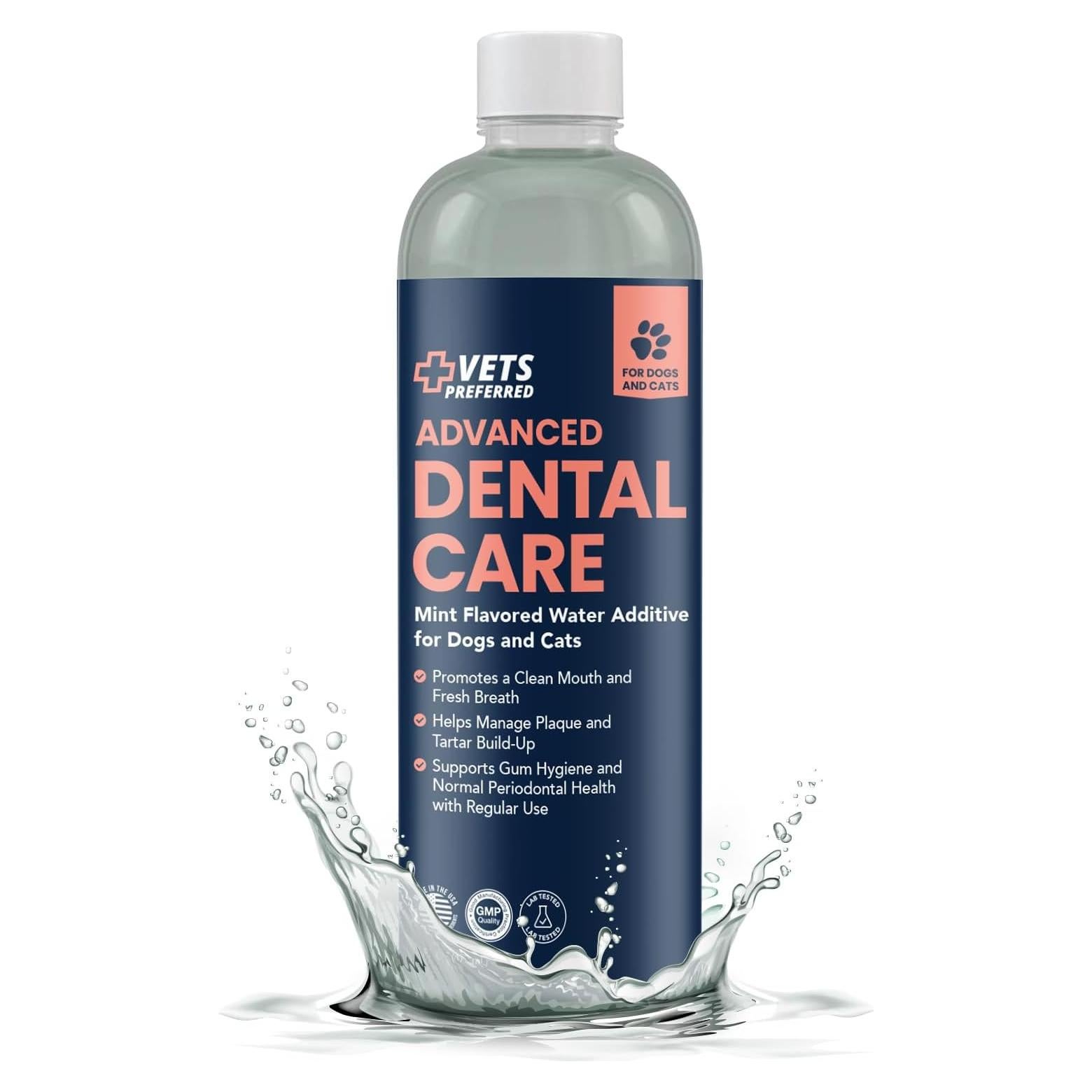 Aditivo de Agua Vets Preferred para Perros - Enjuague Bucal Menta