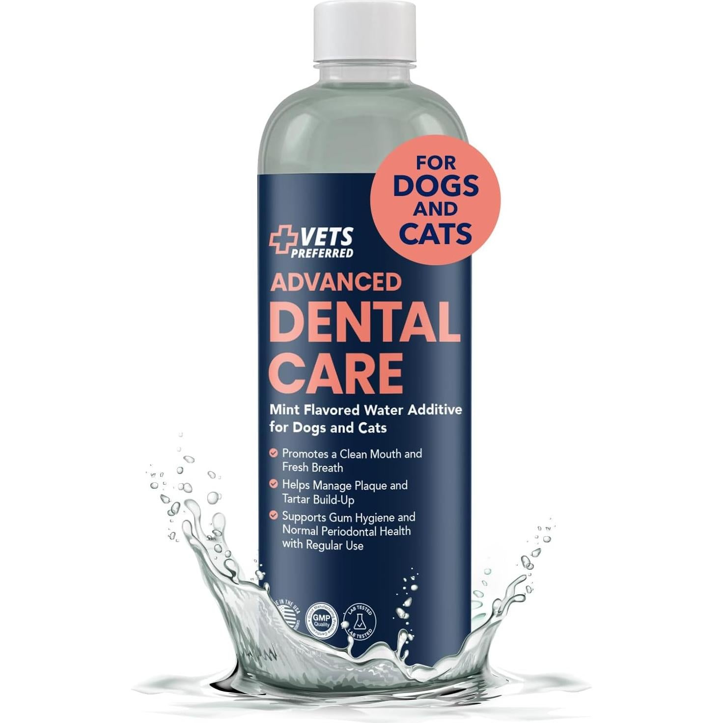 Aditivo de Agua Vets Preferred para Perros - Enjuague Bucal Menta