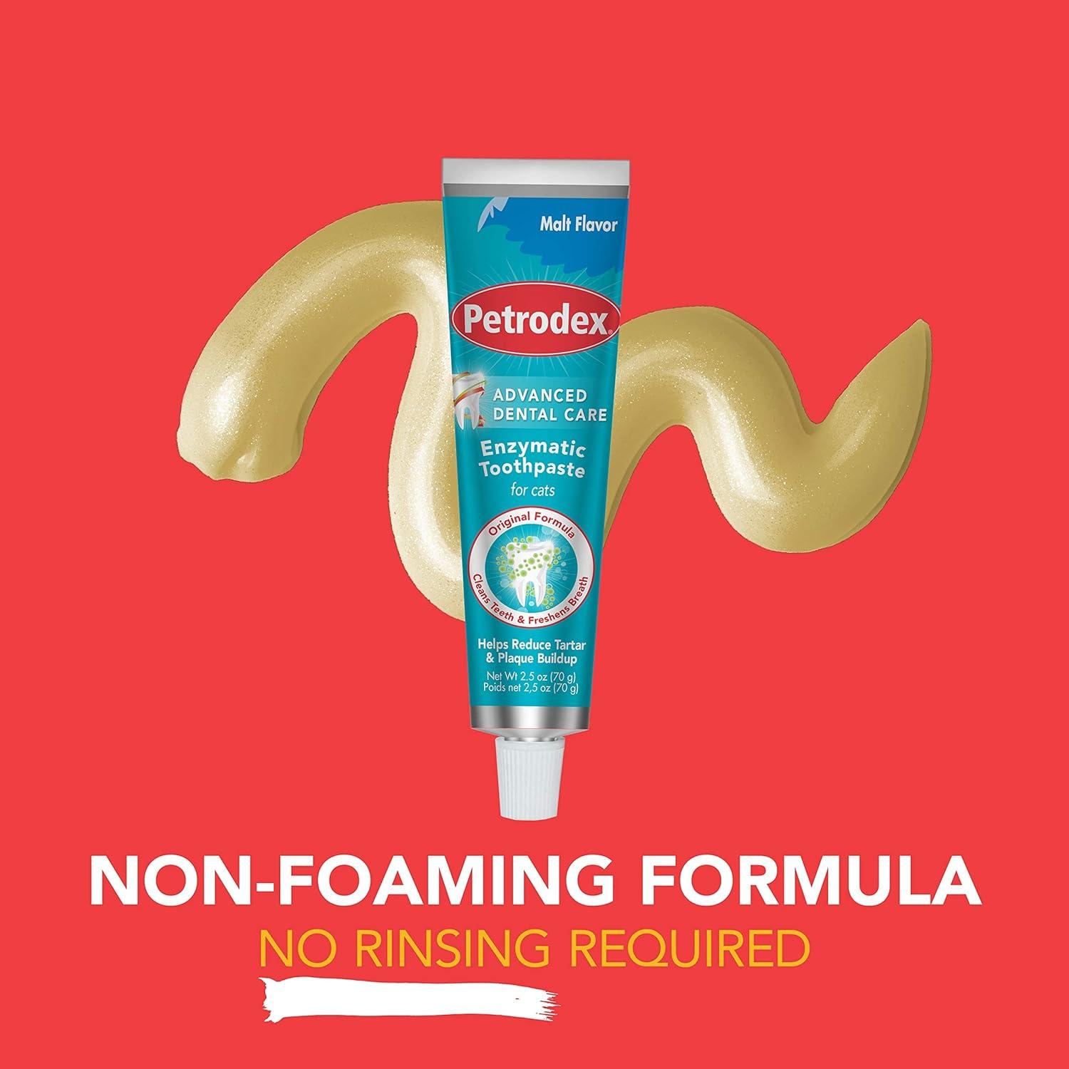 Kit de Cuidado Dental Petrodex para Gatos - Cepillo y Pasta 70g