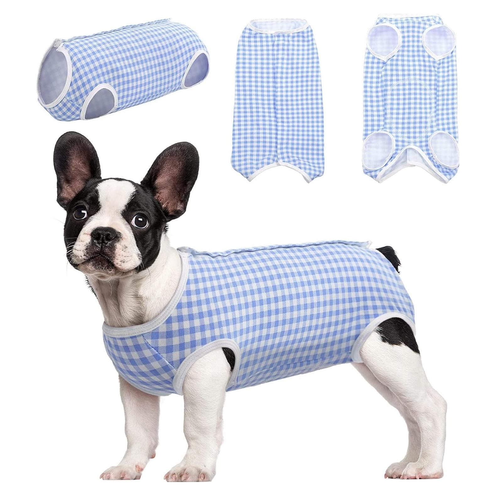 Traje de Recuperación Quirúrgica Kuoser para Perros y Gatos - Azul - Tamaño M