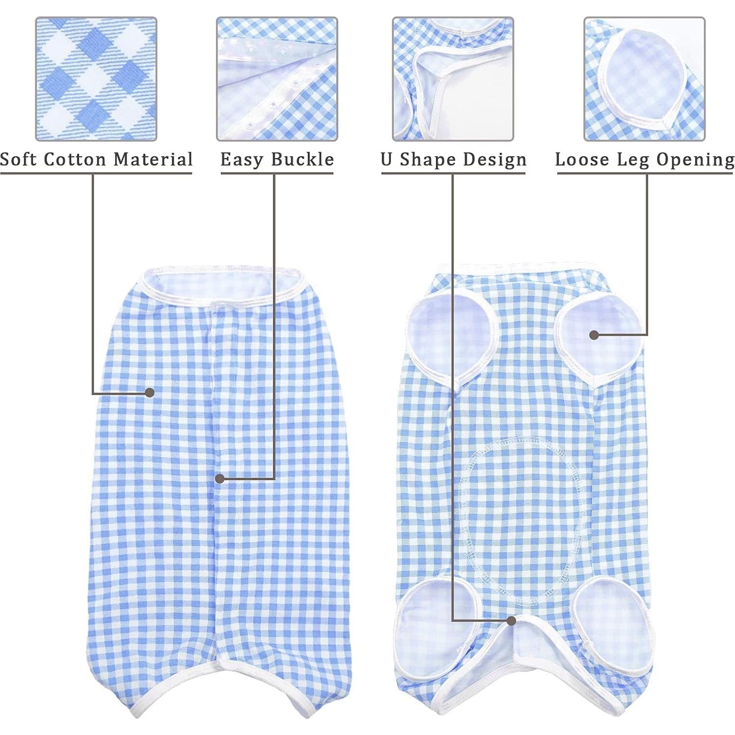 Traje de Recuperación Quirúrgica Kuoser para Perros y Gatos - Azul - Tamaño M