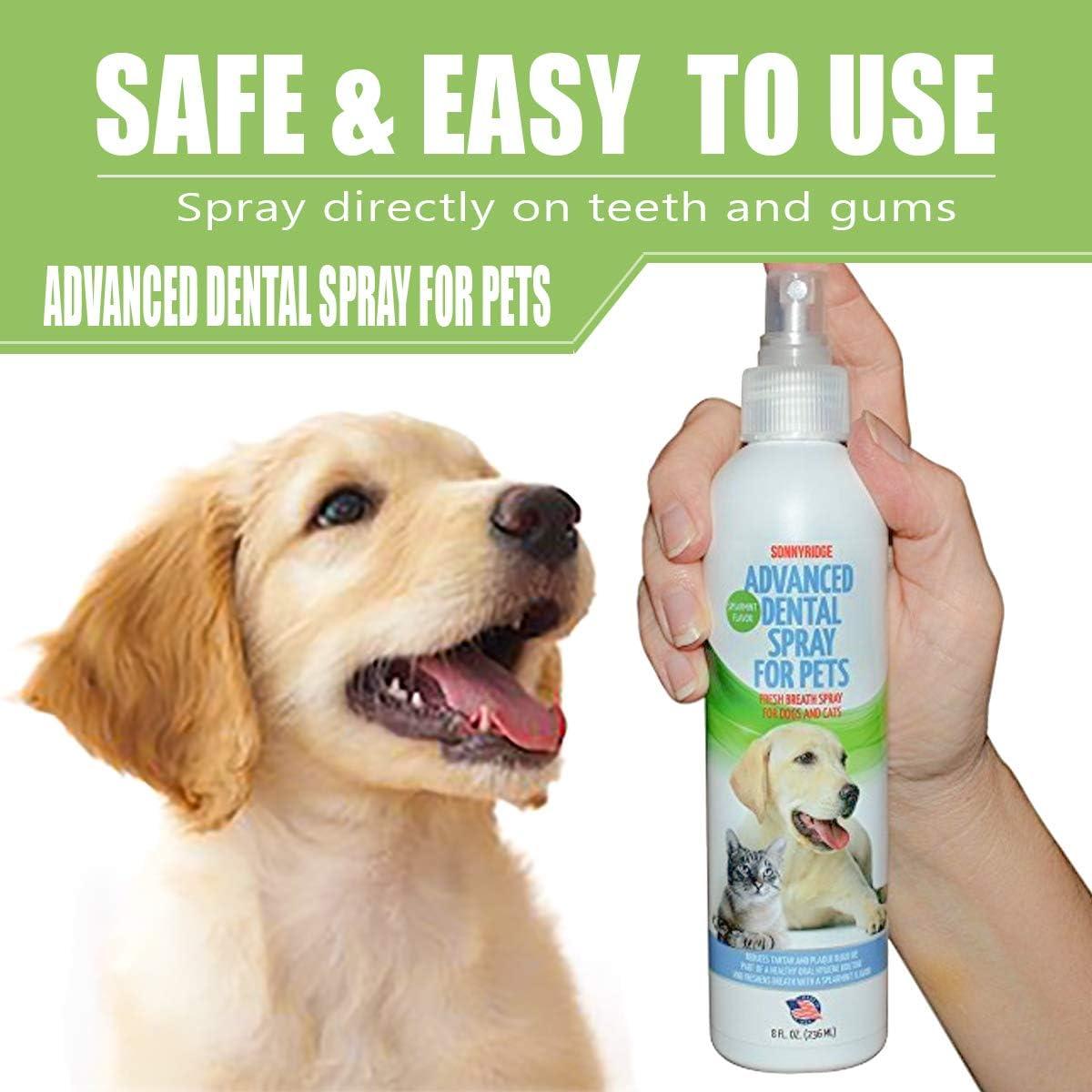 Spray Dental Sonnyridge para Perros y Gatos 226.8 ml - Elimina Sarro y Refresca Aliento