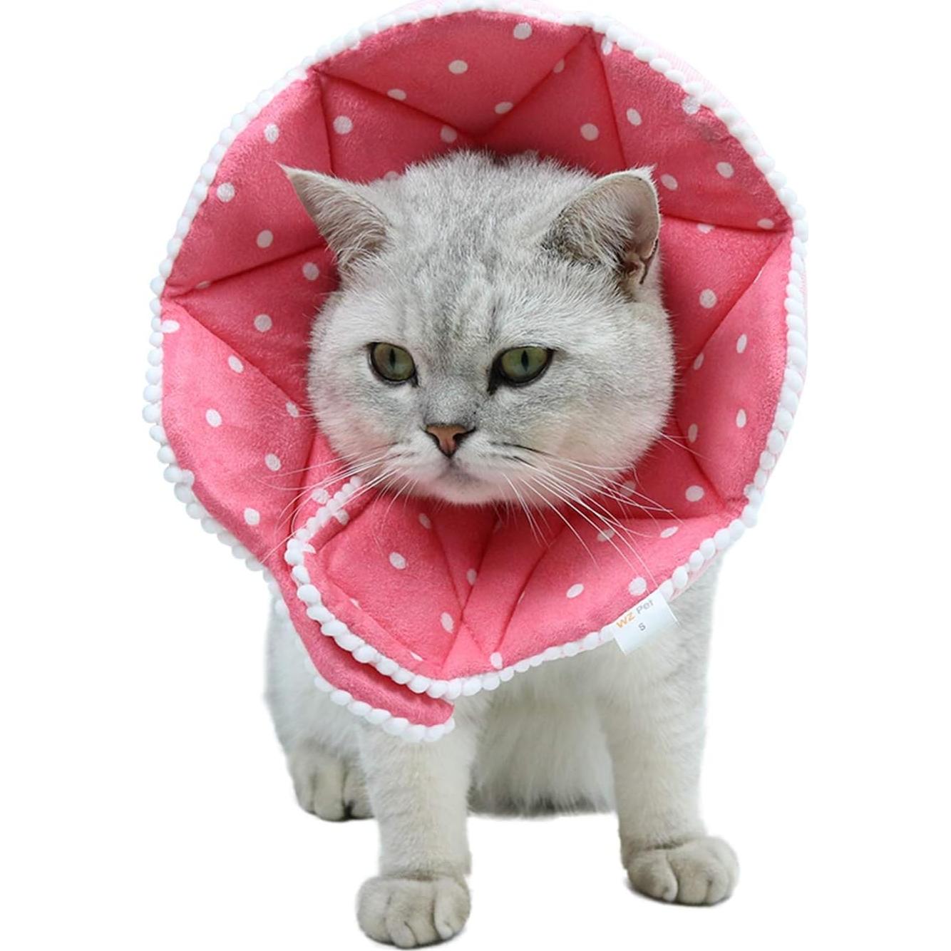 Collar de Recuperación Ajustable WZ PET para Gatos y Perros Pequeños Rosa