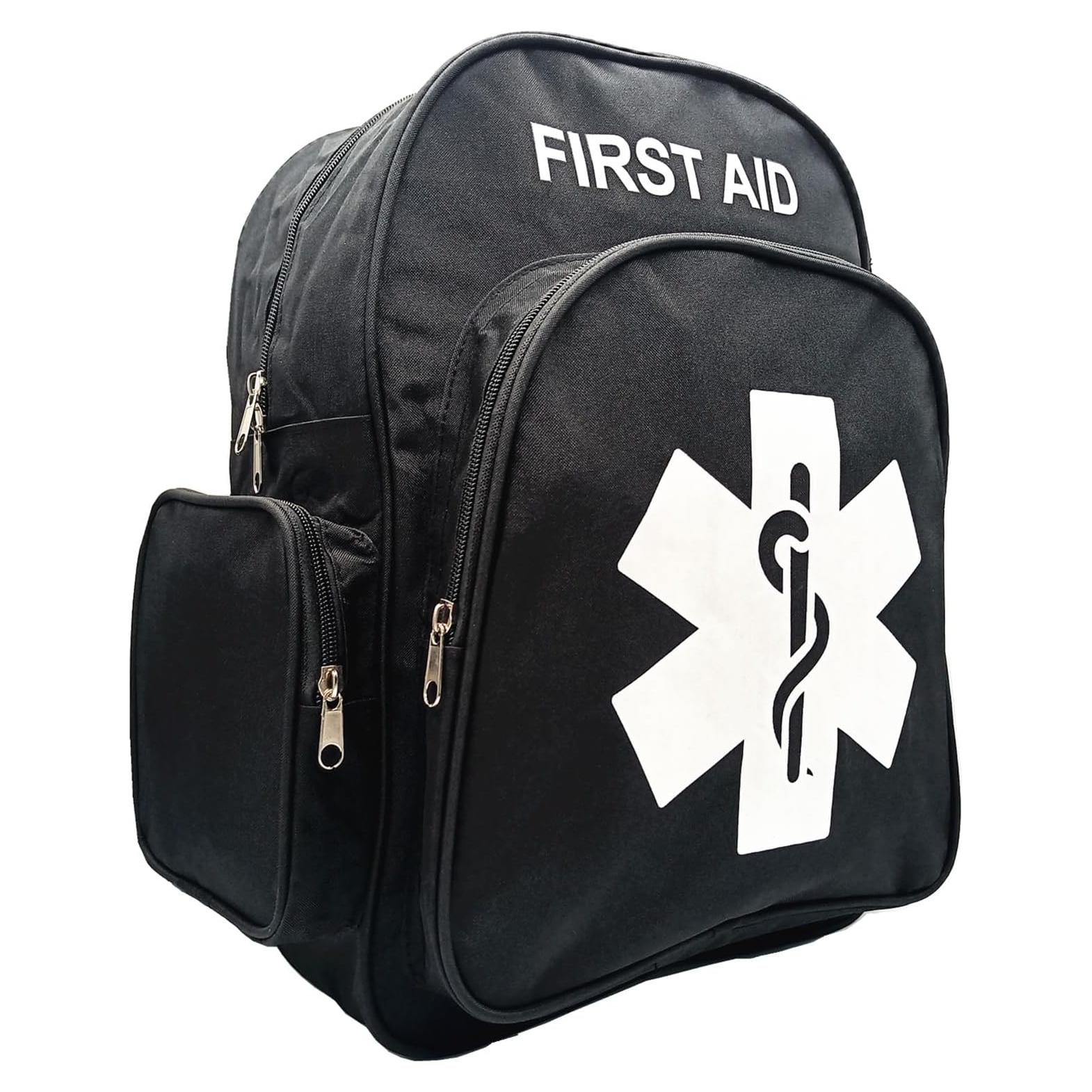 Mochila de Primeros Auxilios Vacía Roja 40x30x15 cm - Ideal Camping