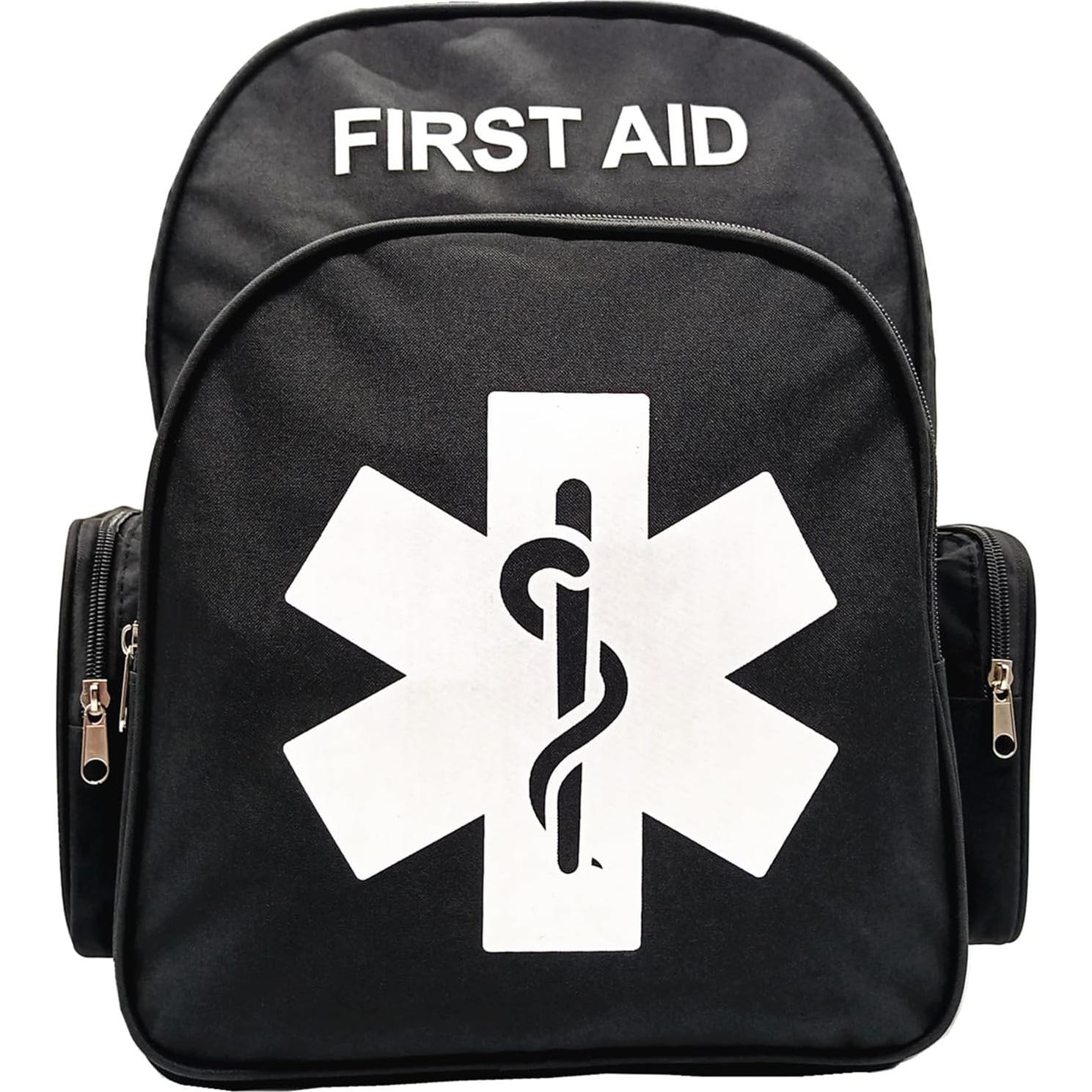 Mochila de Primeros Auxilios Vacía Roja 40x30x15 cm - Ideal Camping