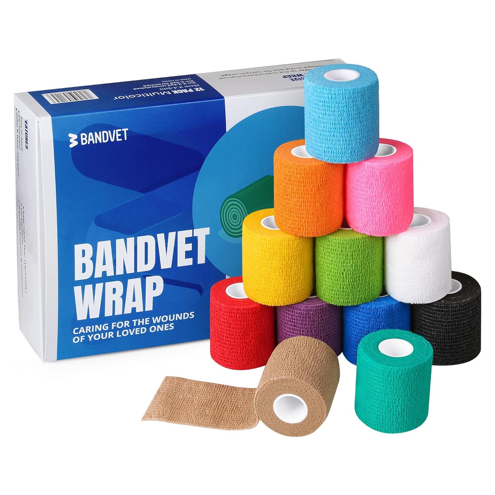 Venda Autoadhesiva Bandvet Wrap 5.08 cm Multicolor - 12 Pzas
