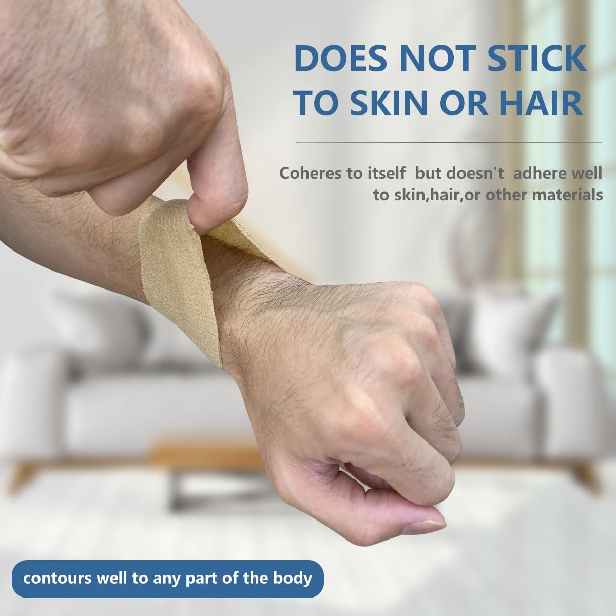 6 Vendajes Autoadhesivos ZJCCTO 5.08 cm x 4.57 m Negro