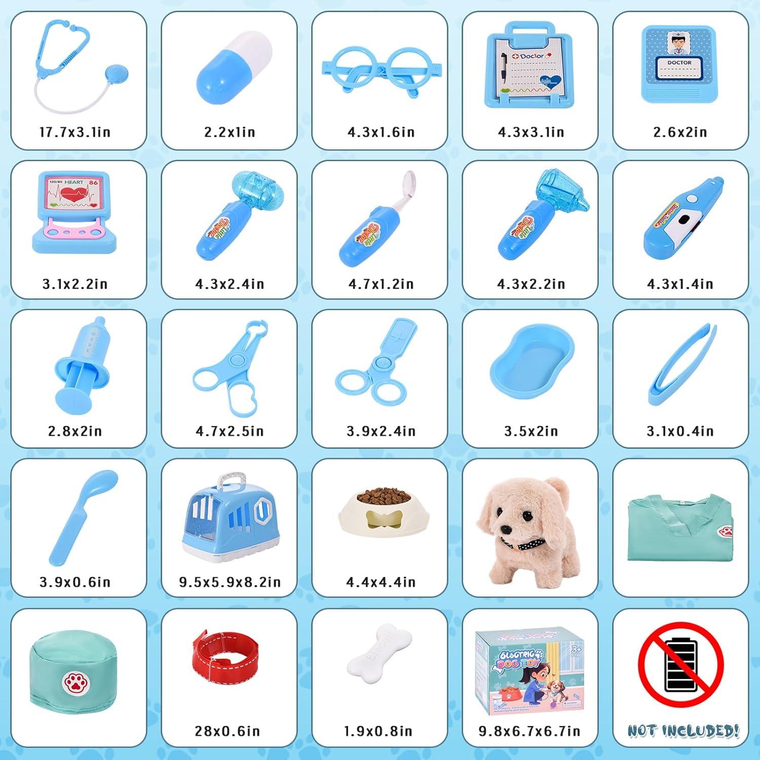 Kit de Cuidado de Mascotas Volmop para Niños 24 Piezas