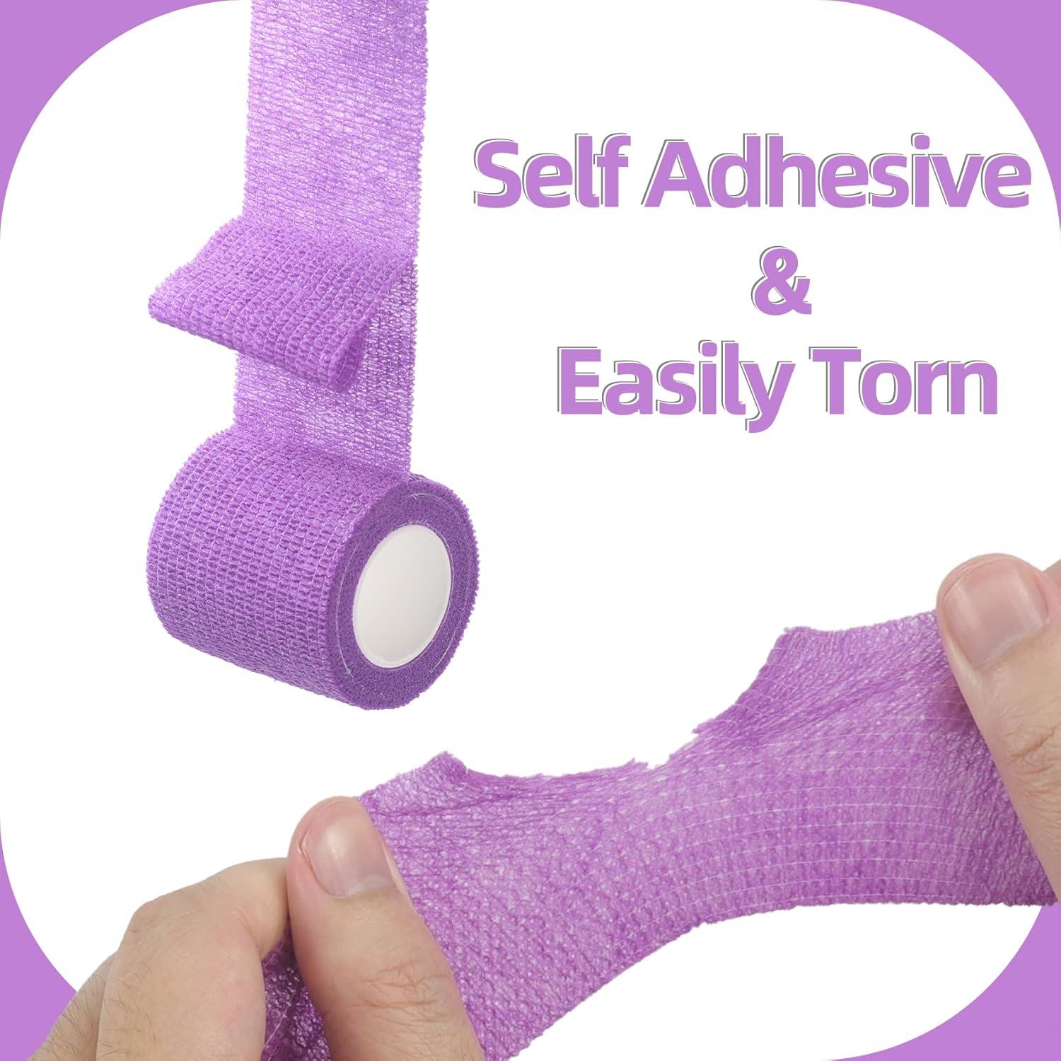 Venda Autoadhesiva IndigoCase 12 Rollos 4.57 cm x 4.57 m Púrpura