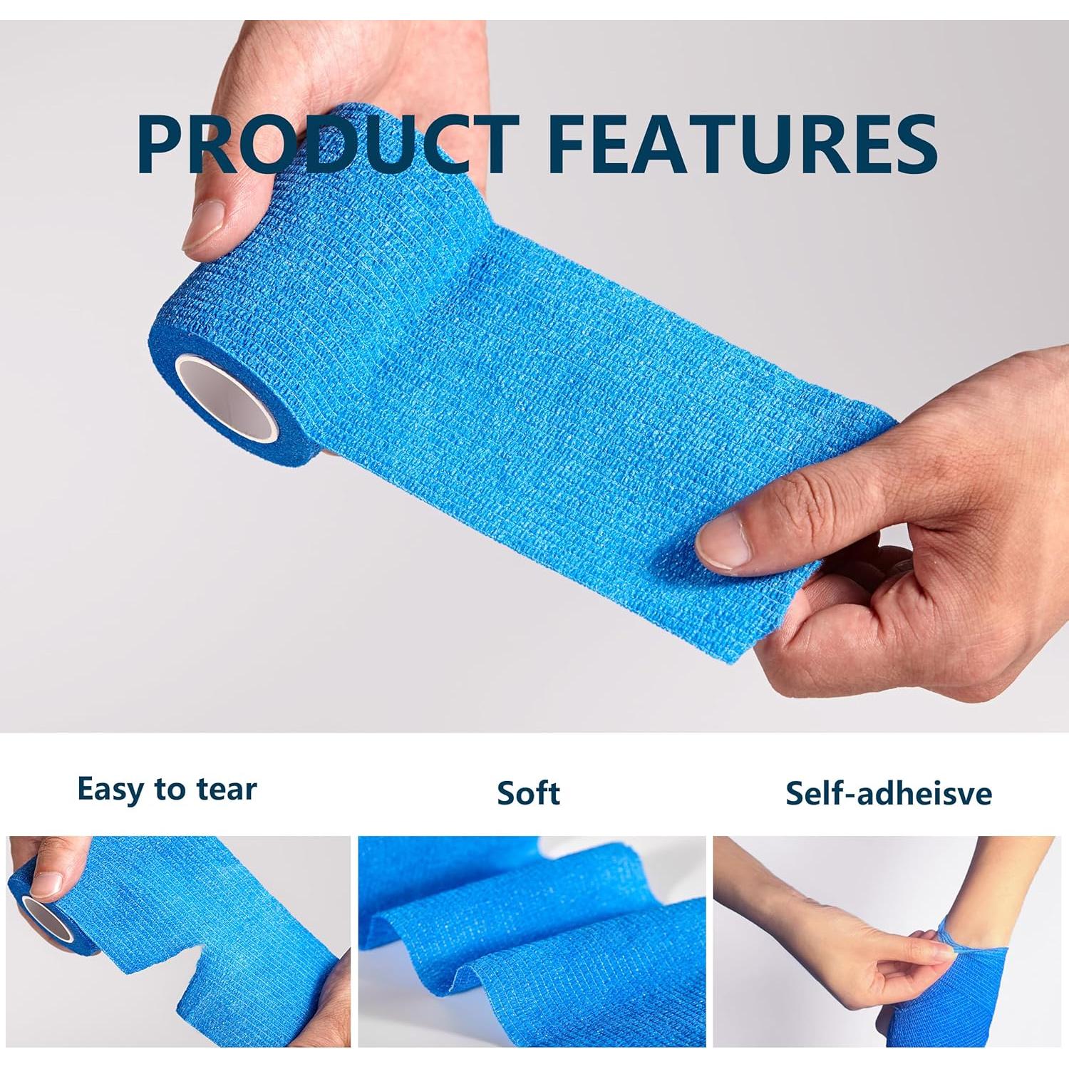 Venda Autoadhesiva Cohesiva JCLIFE 7.5 cm x 450 cm - 8 Rollos