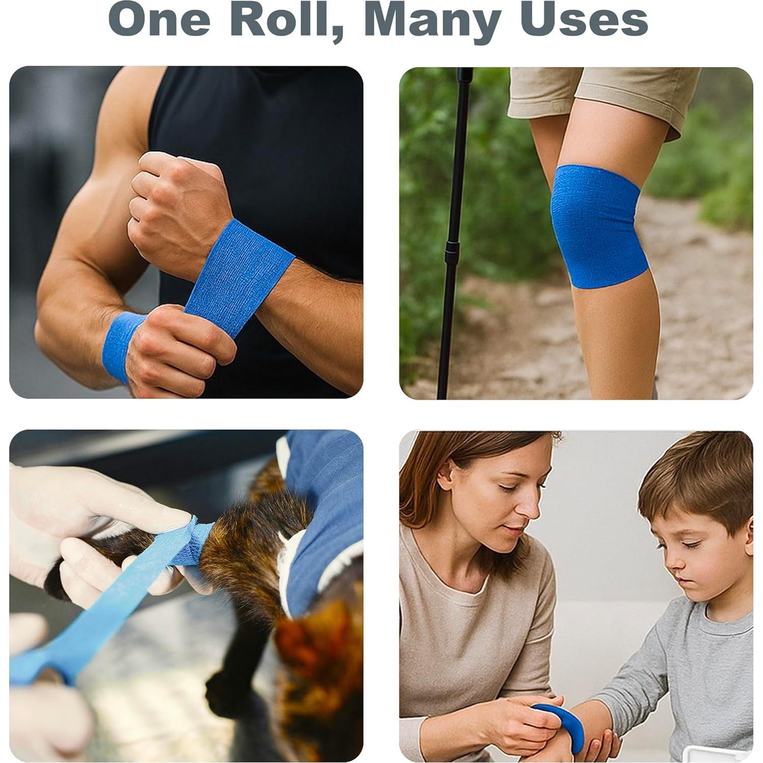 Venda Autoadhesiva Cohesiva JCLIFE 7.5 cm x 450 cm - 8 Rollos