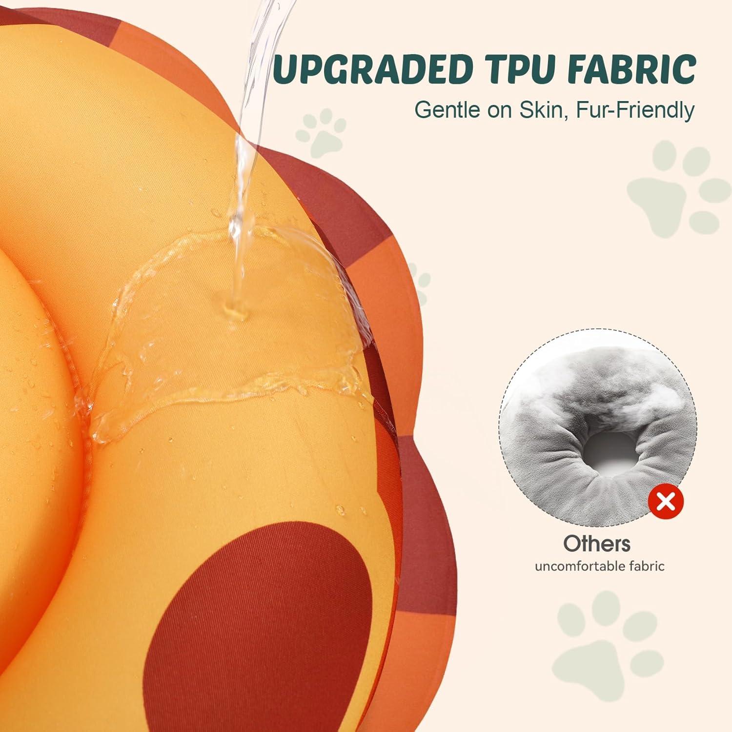 Collar de Recuperación Inflable TOBYTO para Perros L Naranja