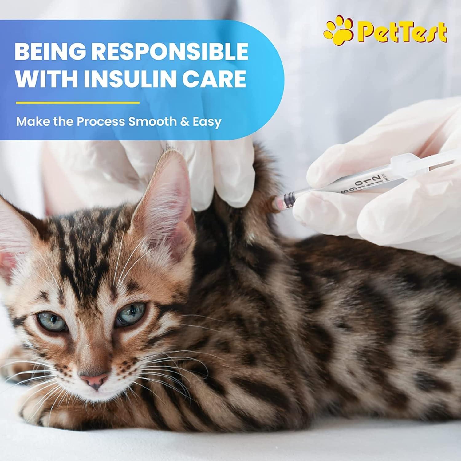 Jeringas de Insulina U-40 PetTest 0.5CC 31G para Mascotas