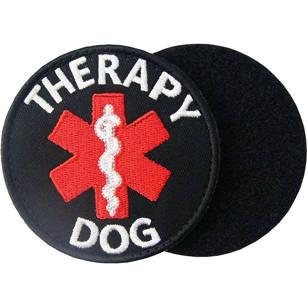 Parche Bordado de Perro de Servicio Minason 8CM Gancho y Bucle