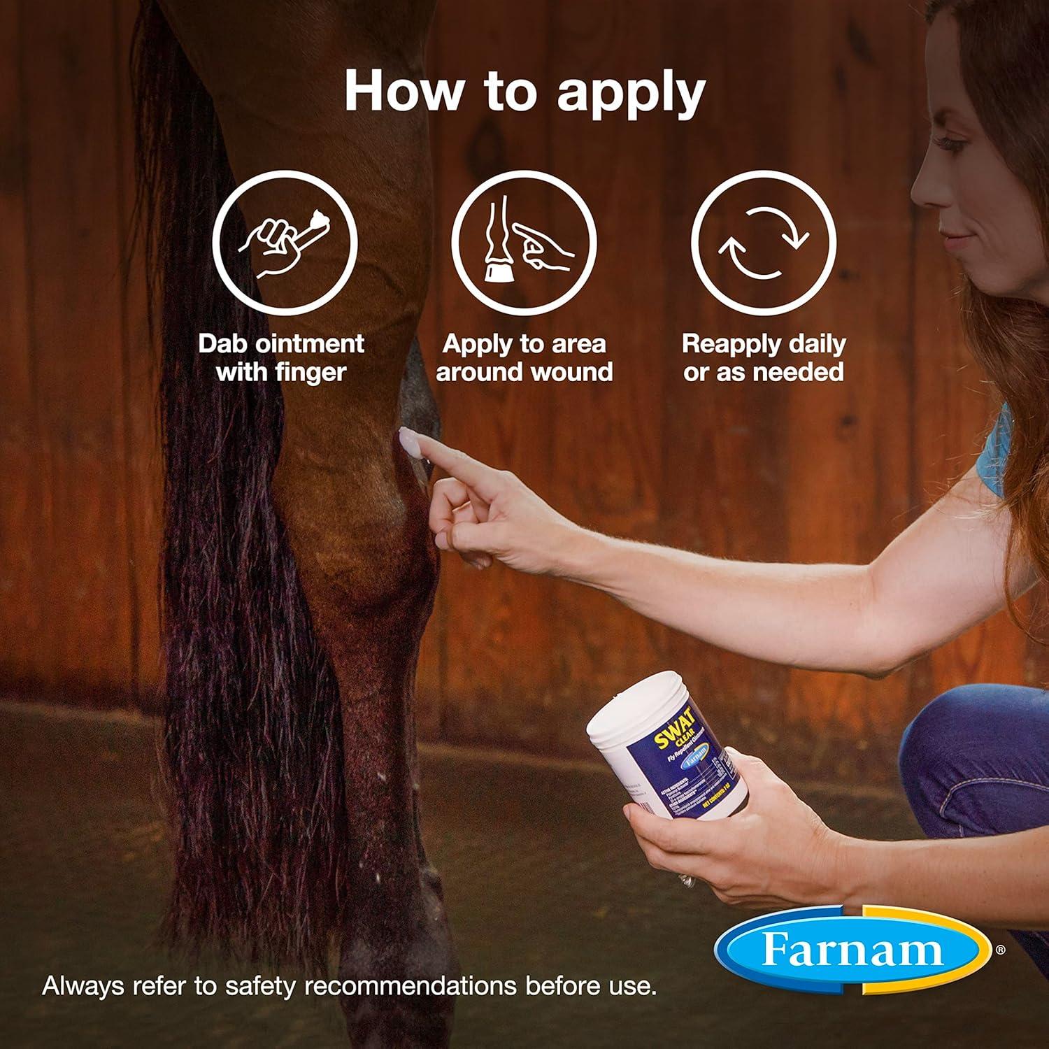 Ungüento Repelente de Moscas SWAT Farnam 198 g para Caballos y Perros