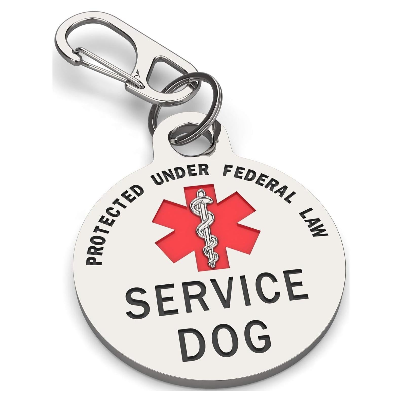Placa de Identificación de Perro de Servicio K9King 3.18 cm