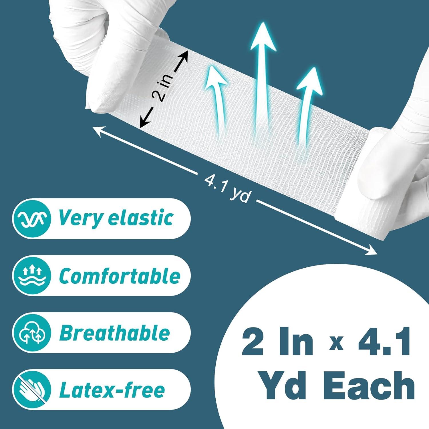 Gasa Elástica AZEN 20 Rollos 5 cm x 3.7 m Suministros Médicos