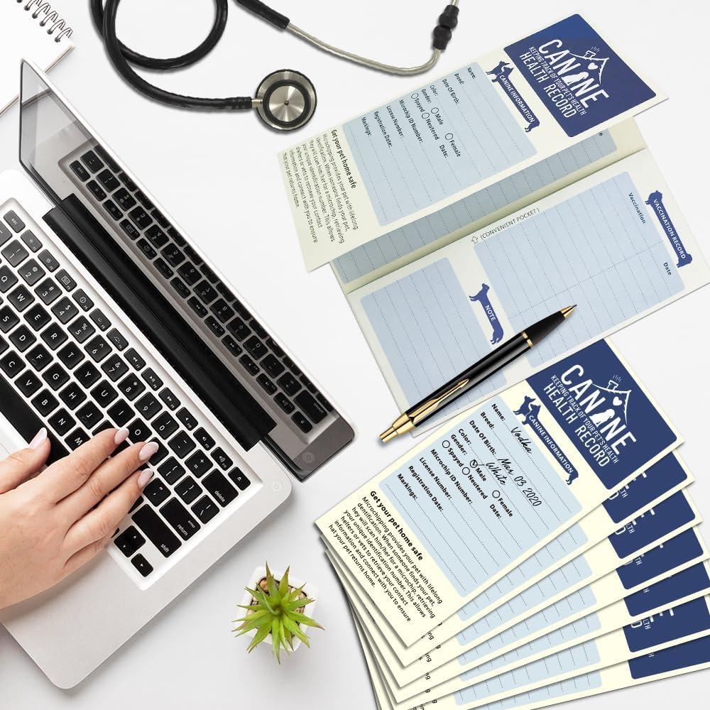 Tarjetas de Registro de Vacunación para Perros Anzon Mories 24 Pzs