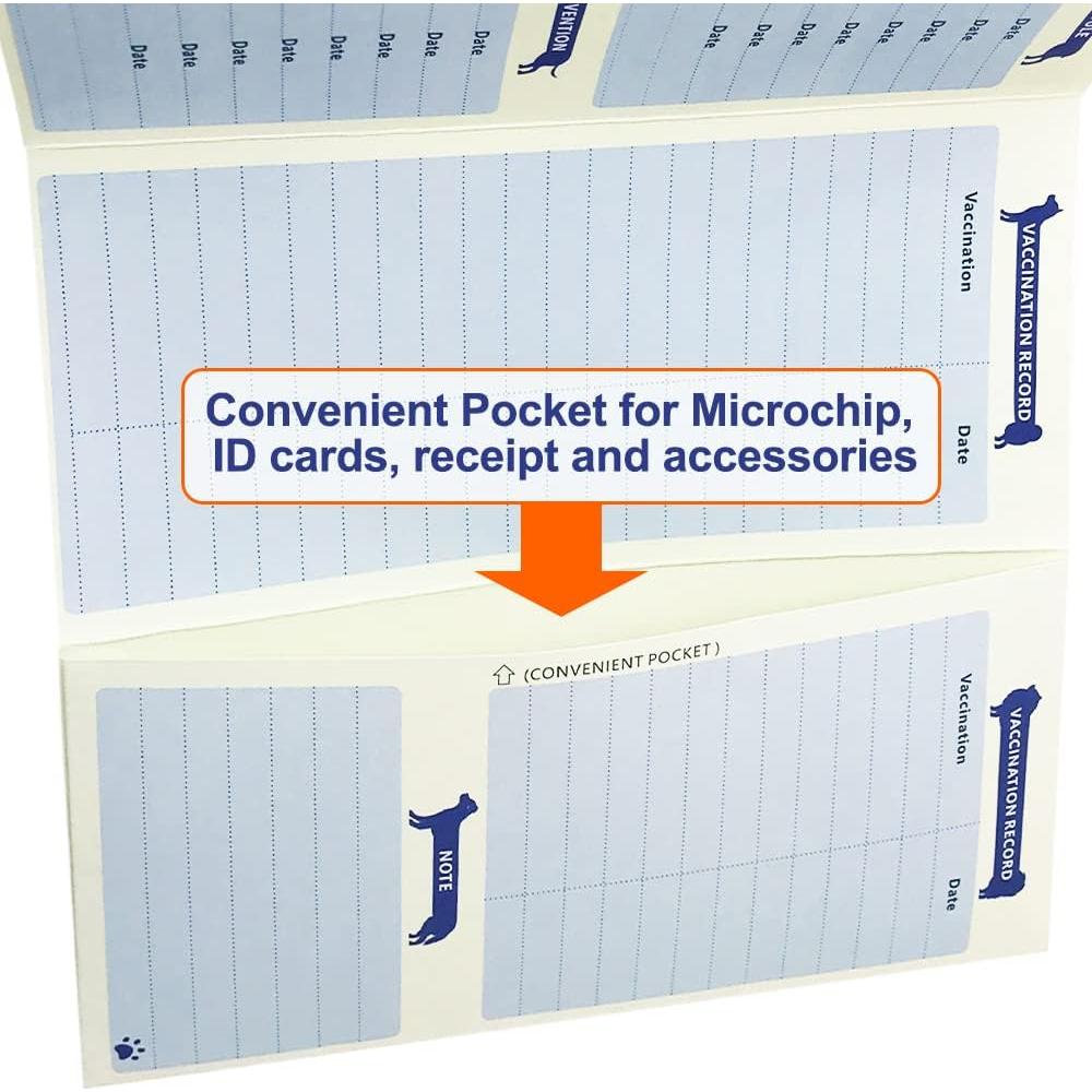 Tarjetas de Registro de Vacunación para Perros Anzon Mories 24 Pzs