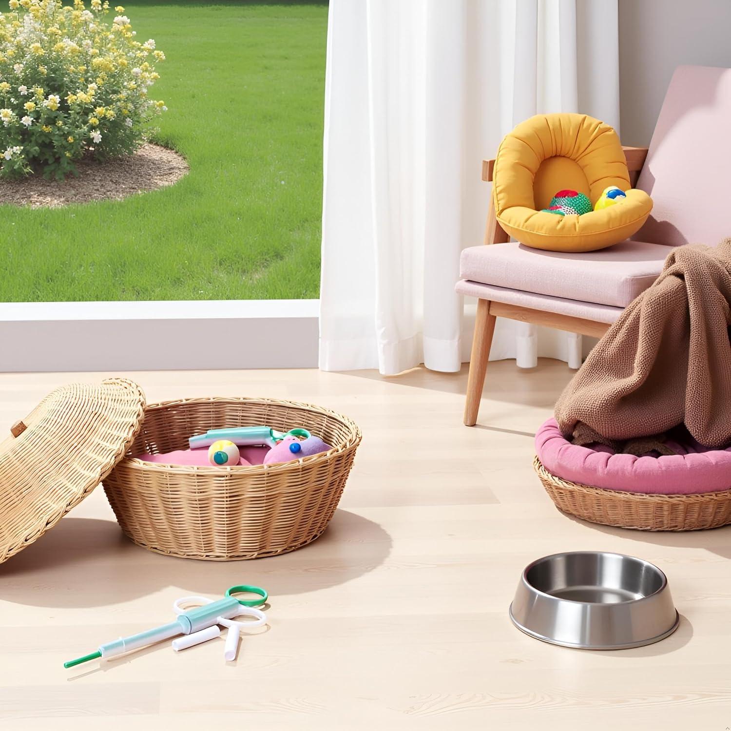 Dispensador de Medicina Verde WLngtv para Mascotas 16.89cm