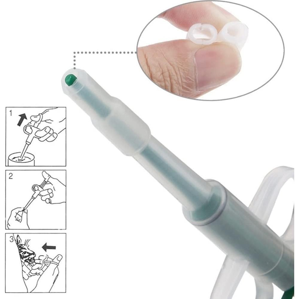 Dispensador de Medicina Verde WLngtv para Mascotas 16.89cm