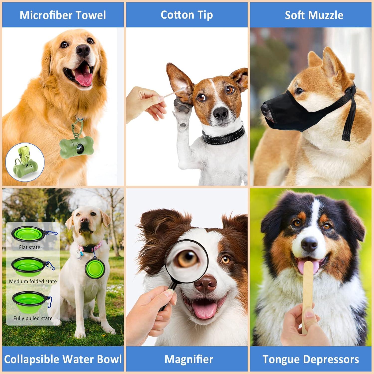 Kit de Primeros Auxilios para Perros GPUSFAK - 1.2 kg, 23.6x17x13.2 cm