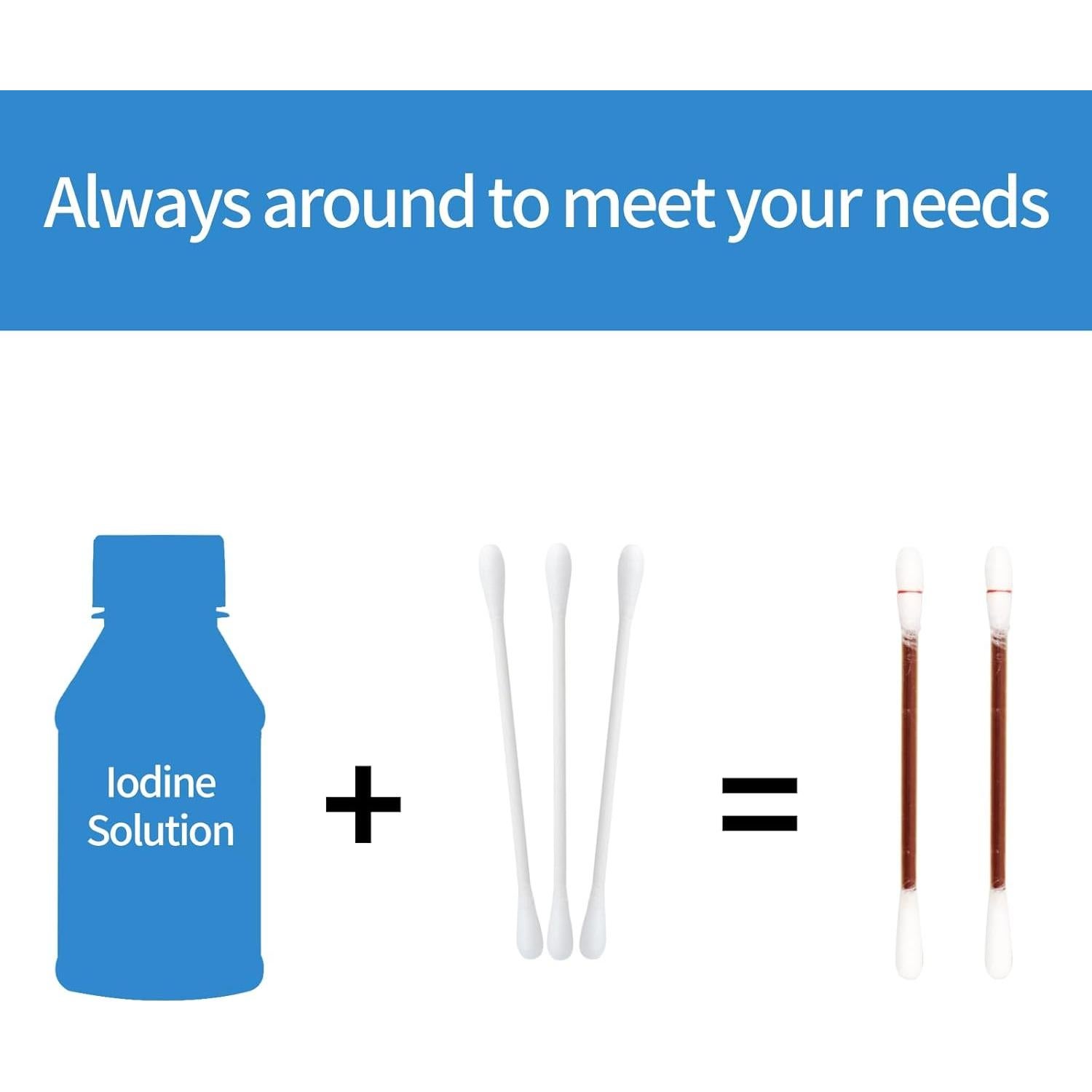 Hisopos de Yodo Svaha 50 Unidades para Cuidado de Heridas