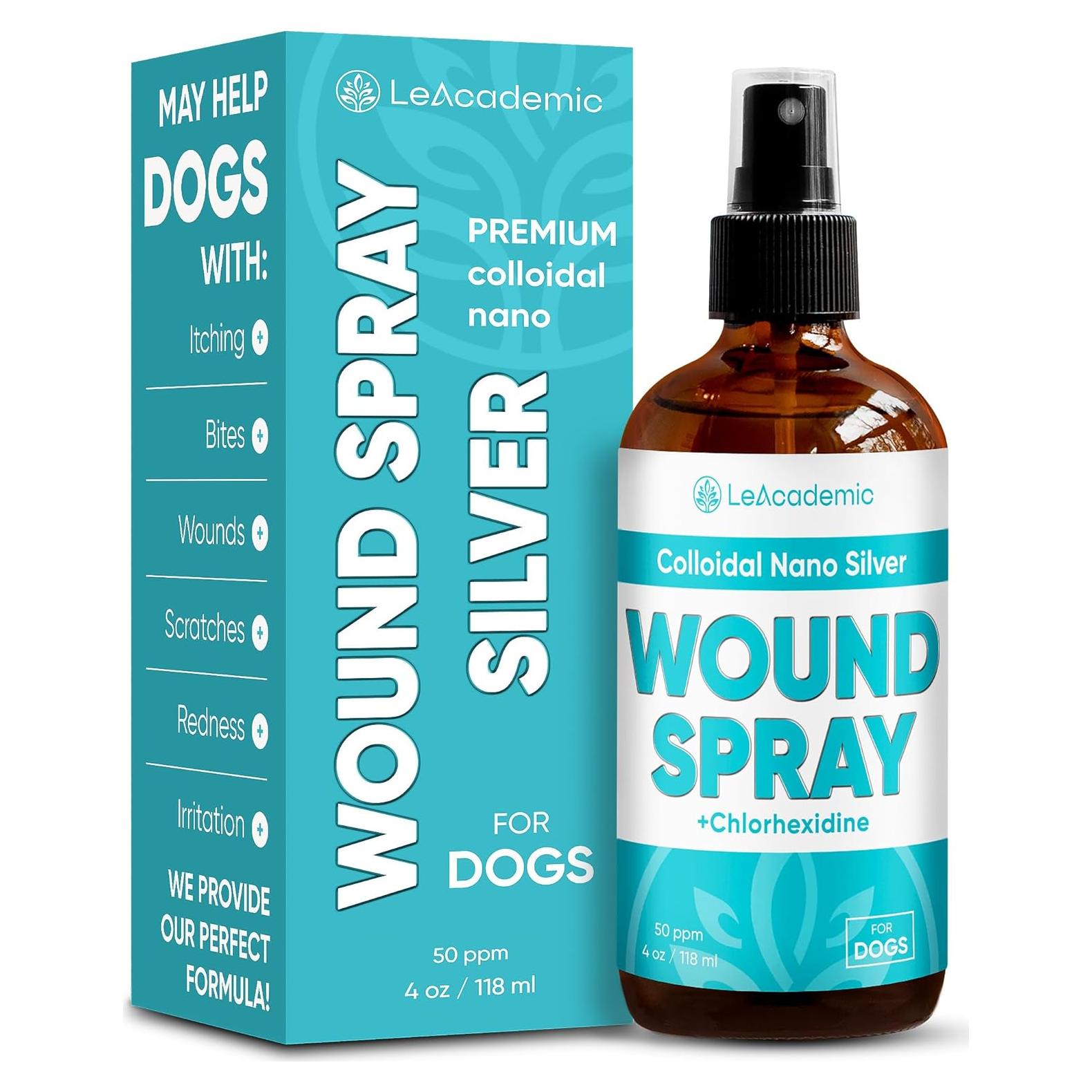 Spray para heridas de perro LeAcademic 113.4 ml con clorhexidina