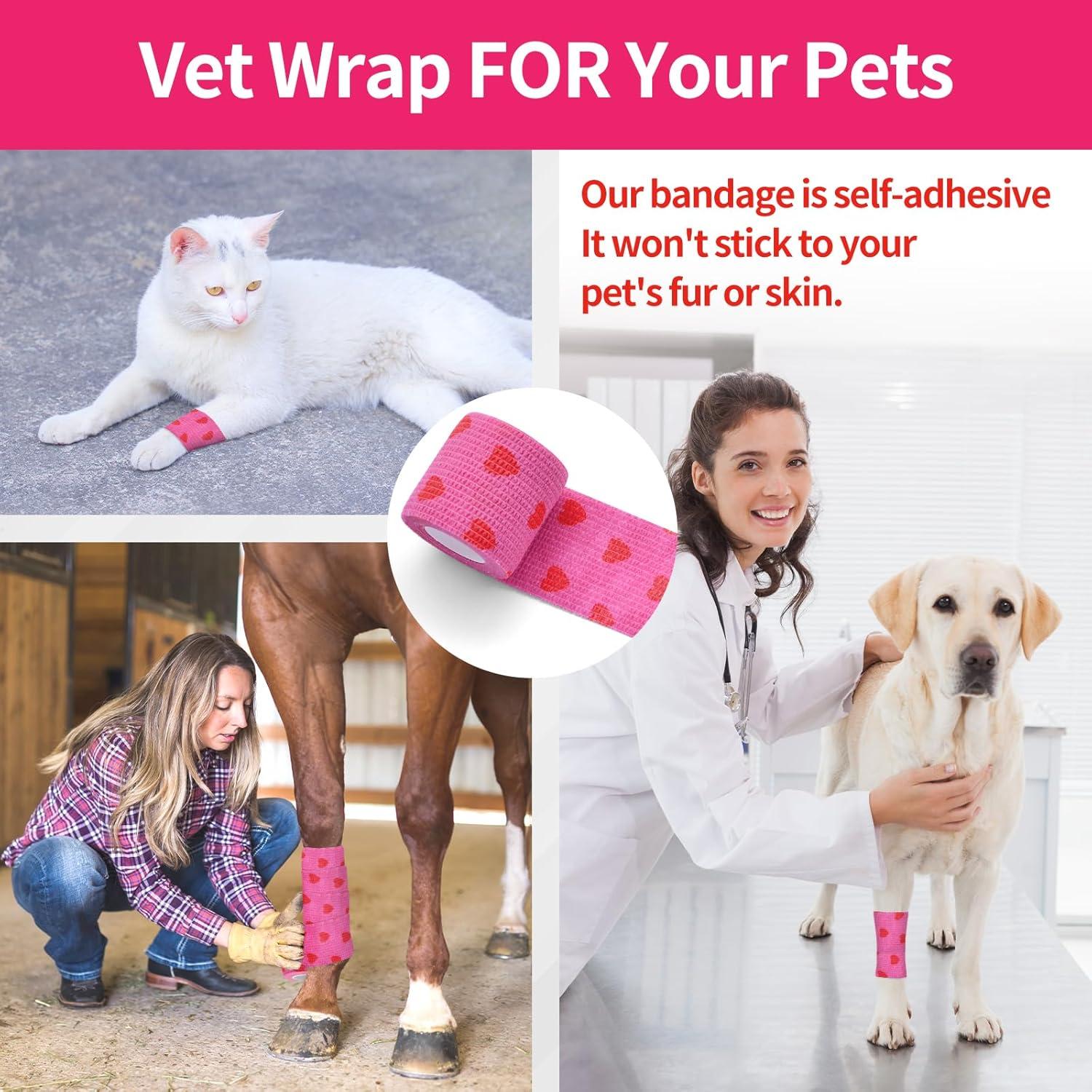 12 Rollos Vendaje Cohesivo Rosa Kreyfer 5.08 cm x 4.57 m