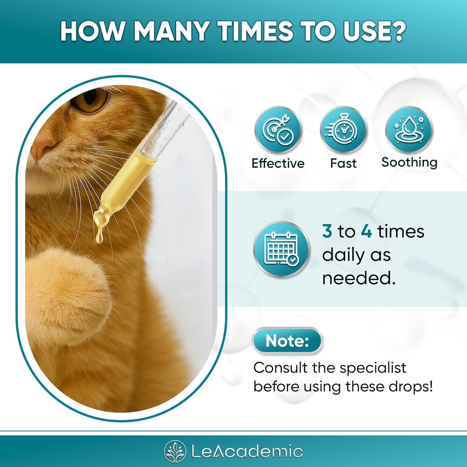 Gotas para Heridas para Gatos LeAcademic 59.15 ml - Plata y Clorhexidina