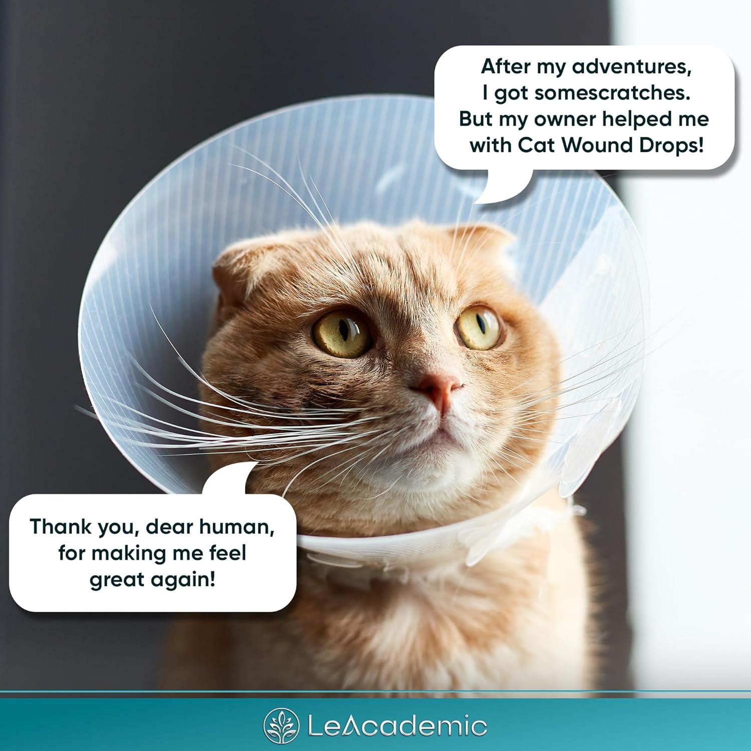 Gotas para Heridas para Gatos LeAcademic 59.15 ml - Plata y Clorhexidina