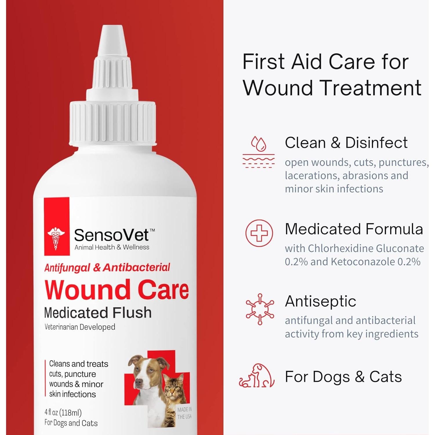 Limpieza de Heridas para Mascotas SensoVet 149g