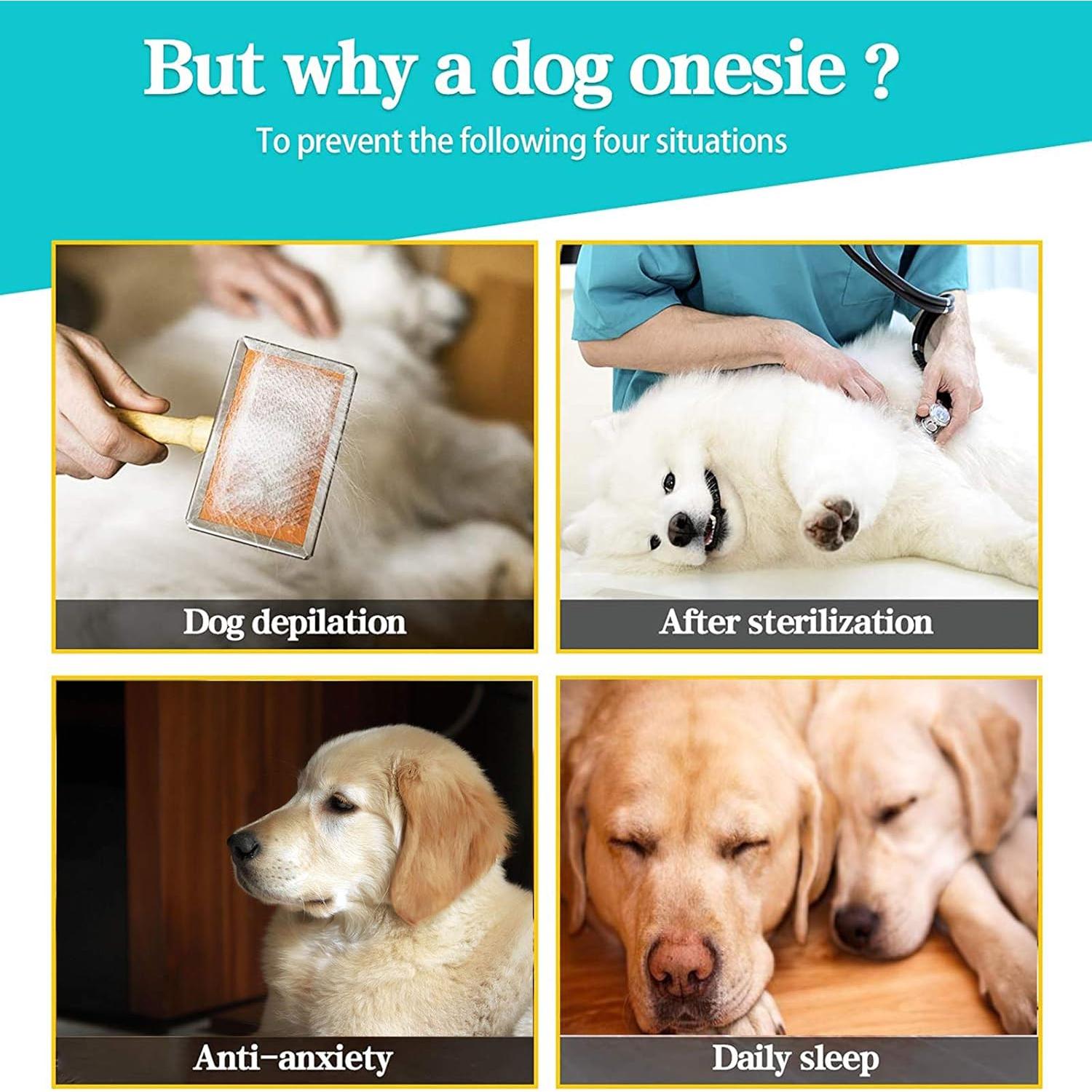 Traje de Recuperación Quirúrgica para Perros Yeapeeto 4XL Gris