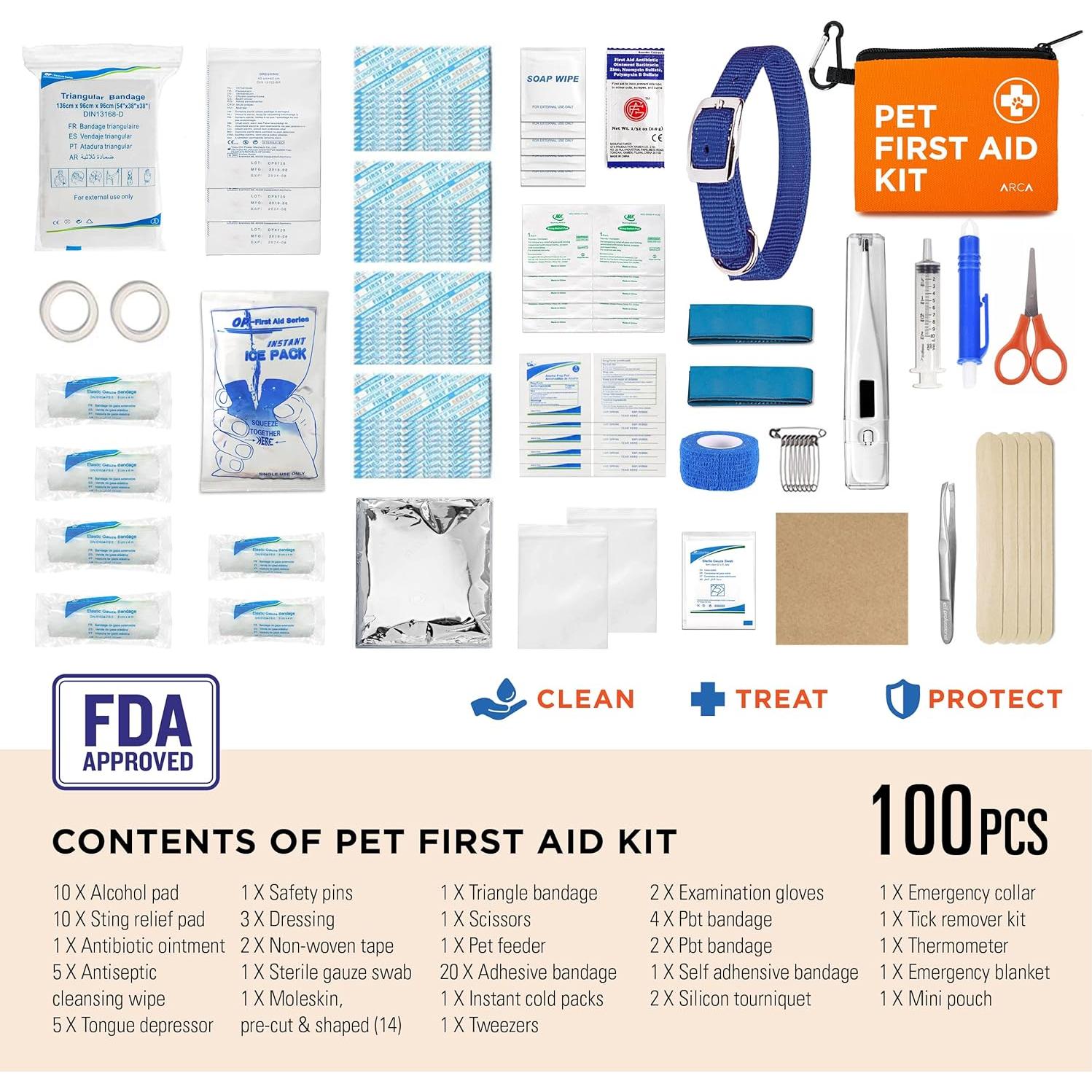 Kit de Primeros Auxilios para Perros ARCA PET 35 Piezas