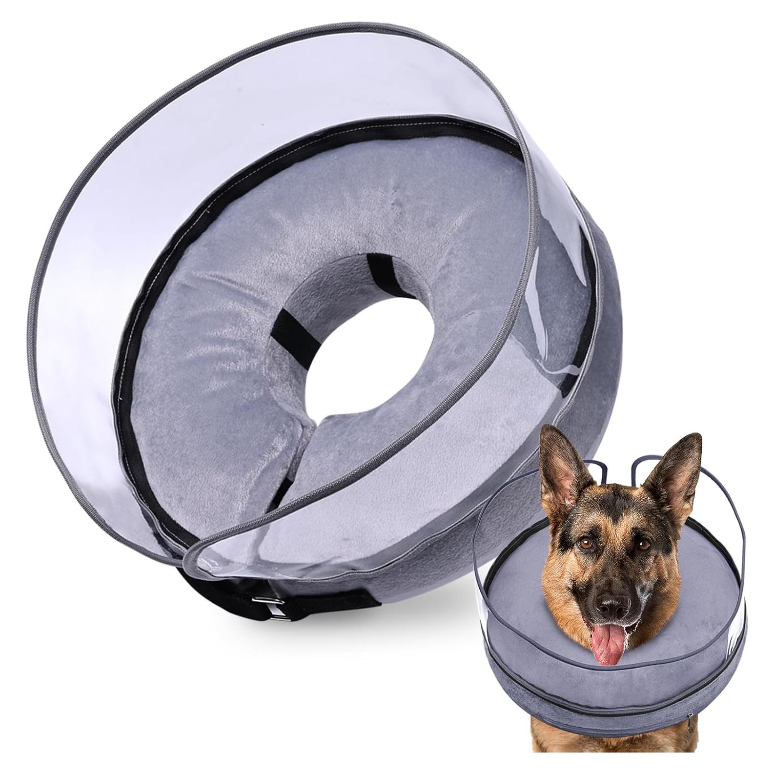 Cono Inflable para Perros Barkless L - Collar Suave Antilamer