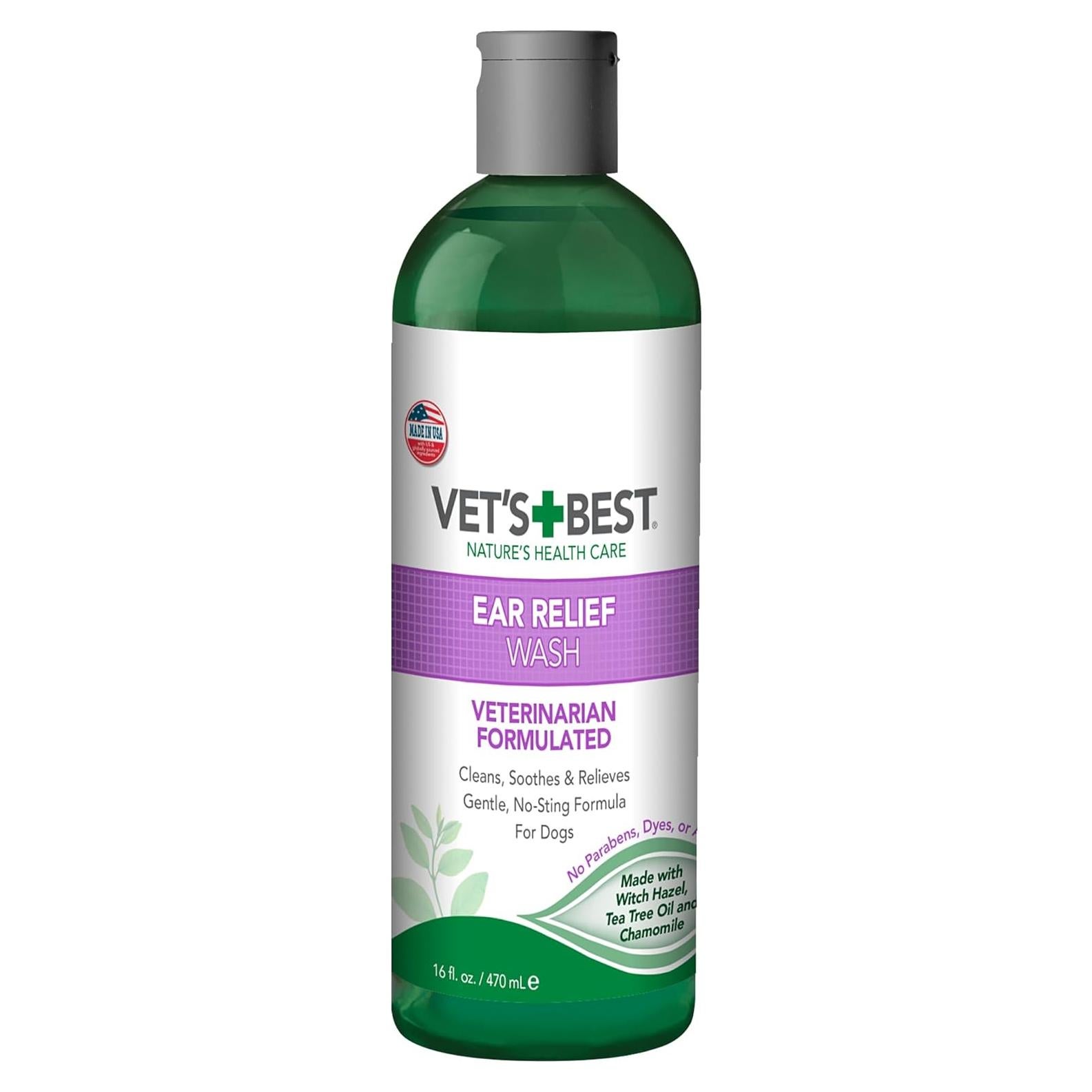 Lavado de Oídos para Perros Vet's Best 476g - Sin Alcohol