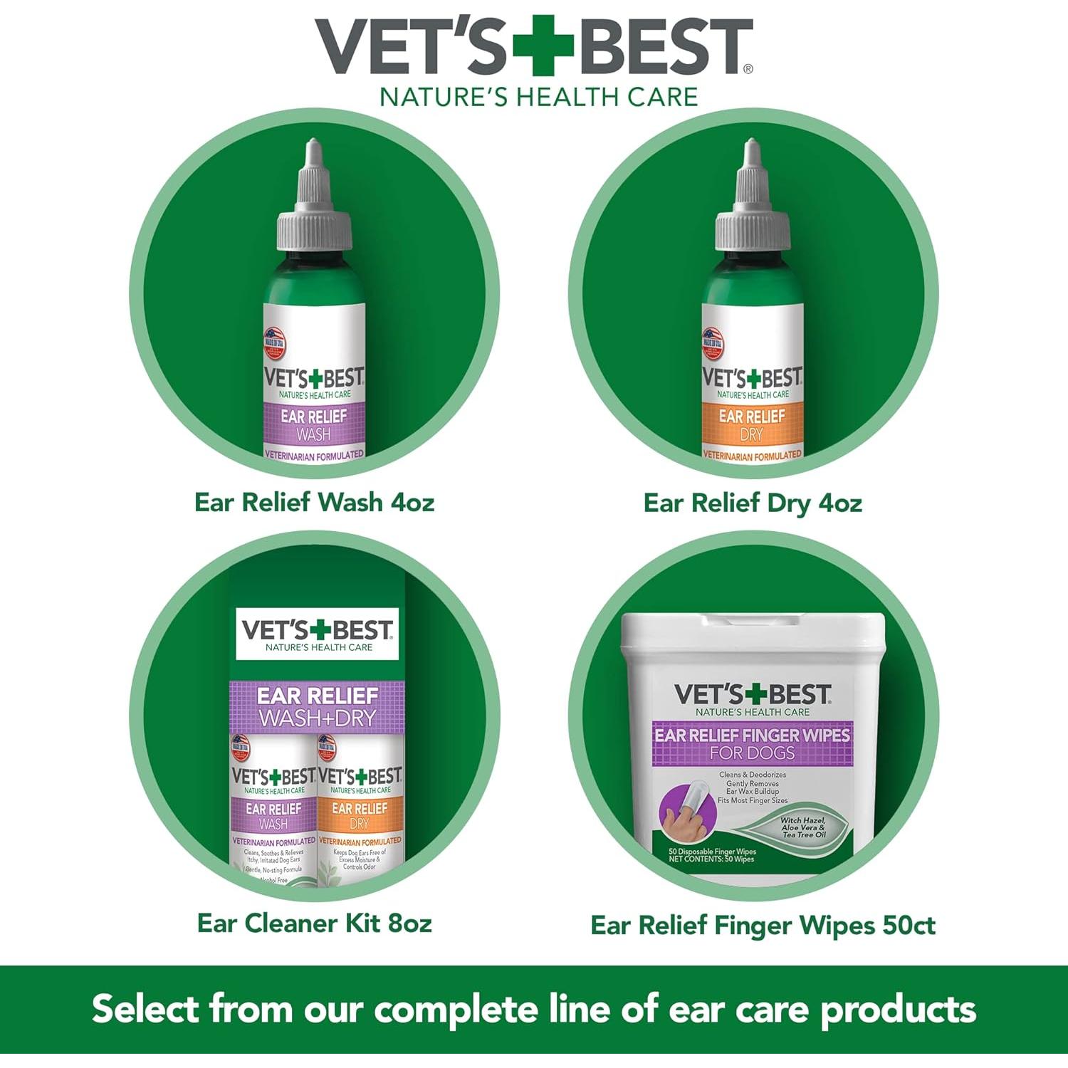 Lavado de Oídos para Perros Vet's Best 476g - Sin Alcohol