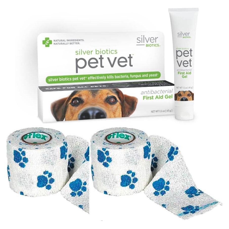 Combo Cuidado de Heridas para Mascotas Pet Vet 42.5g + Vendaje 5.08cm