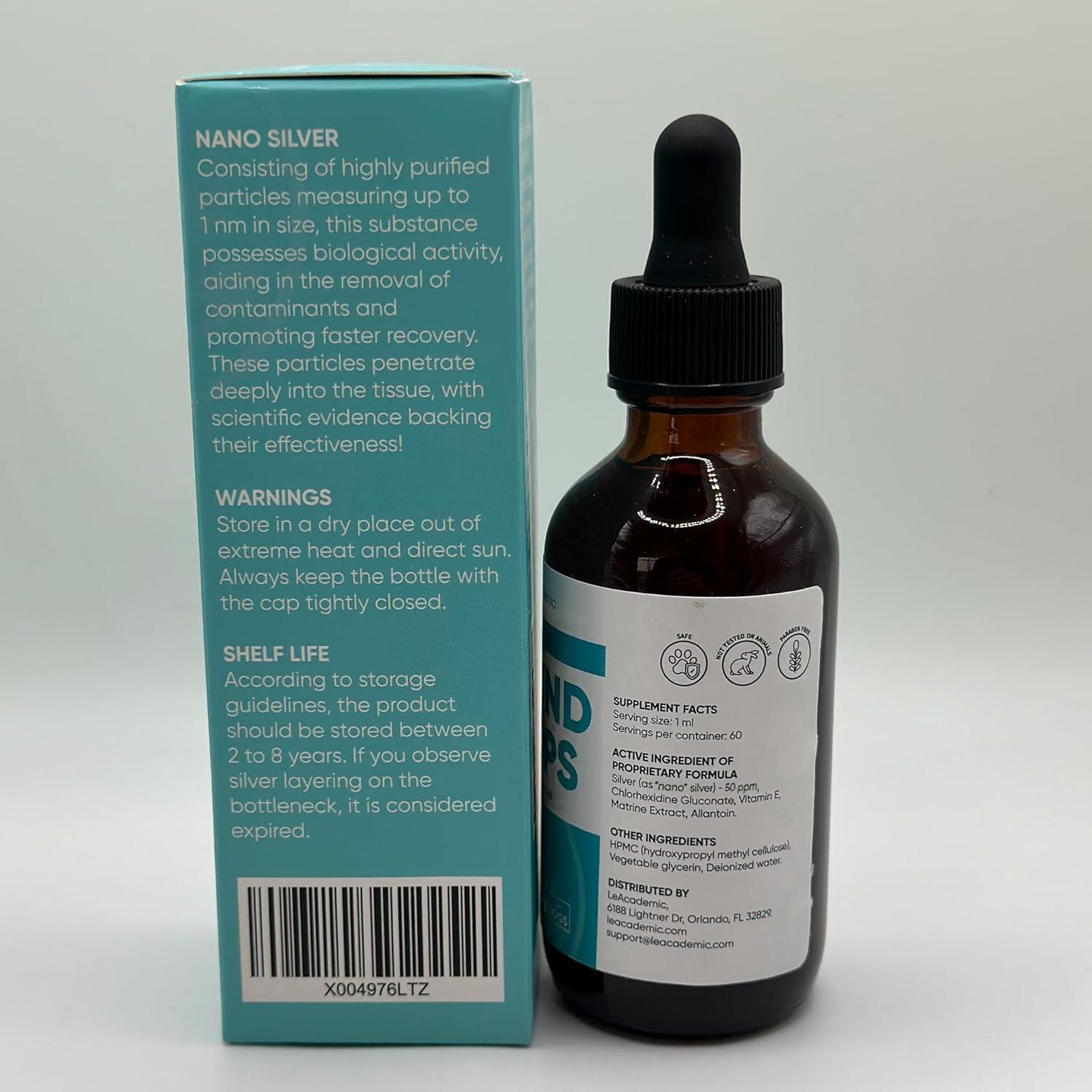 Gotas para Heridas de Perros LeAcademic 60 ml - Con Plata y Clorhexidina