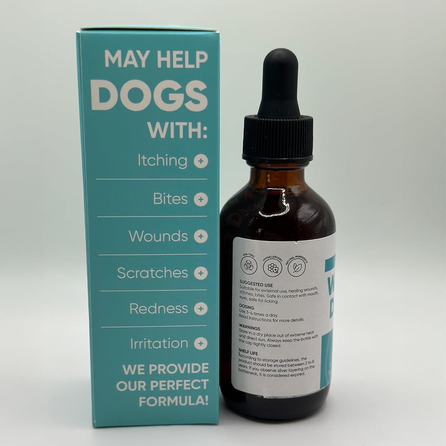 Gotas para Heridas de Perros LeAcademic 60 ml - Con Plata y Clorhexidina