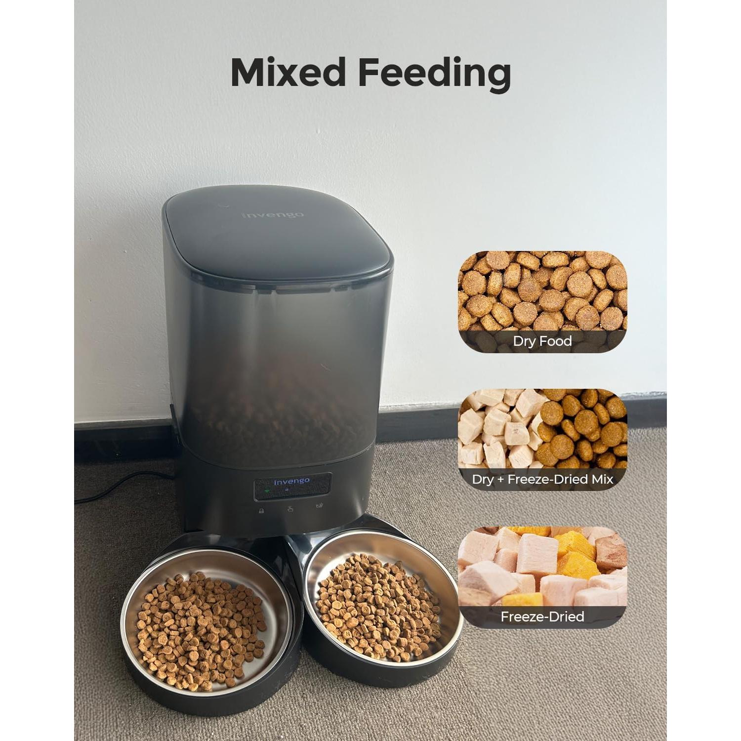 Dispensador Automático de Comida para Gatos Invengo S20D 5L WiFi