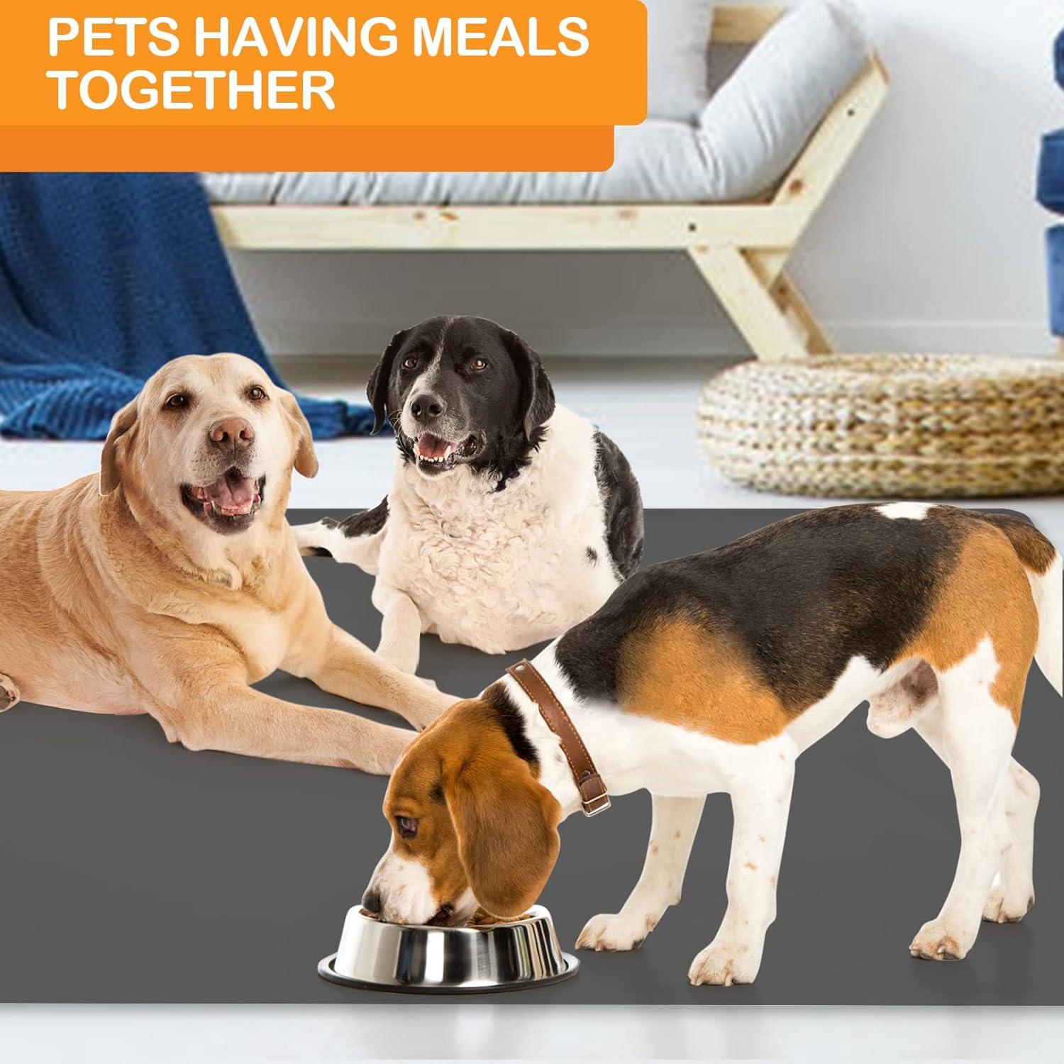 Alfombrilla de Silicona KVK 100x75 cm para Comida y Agua de Mascotas