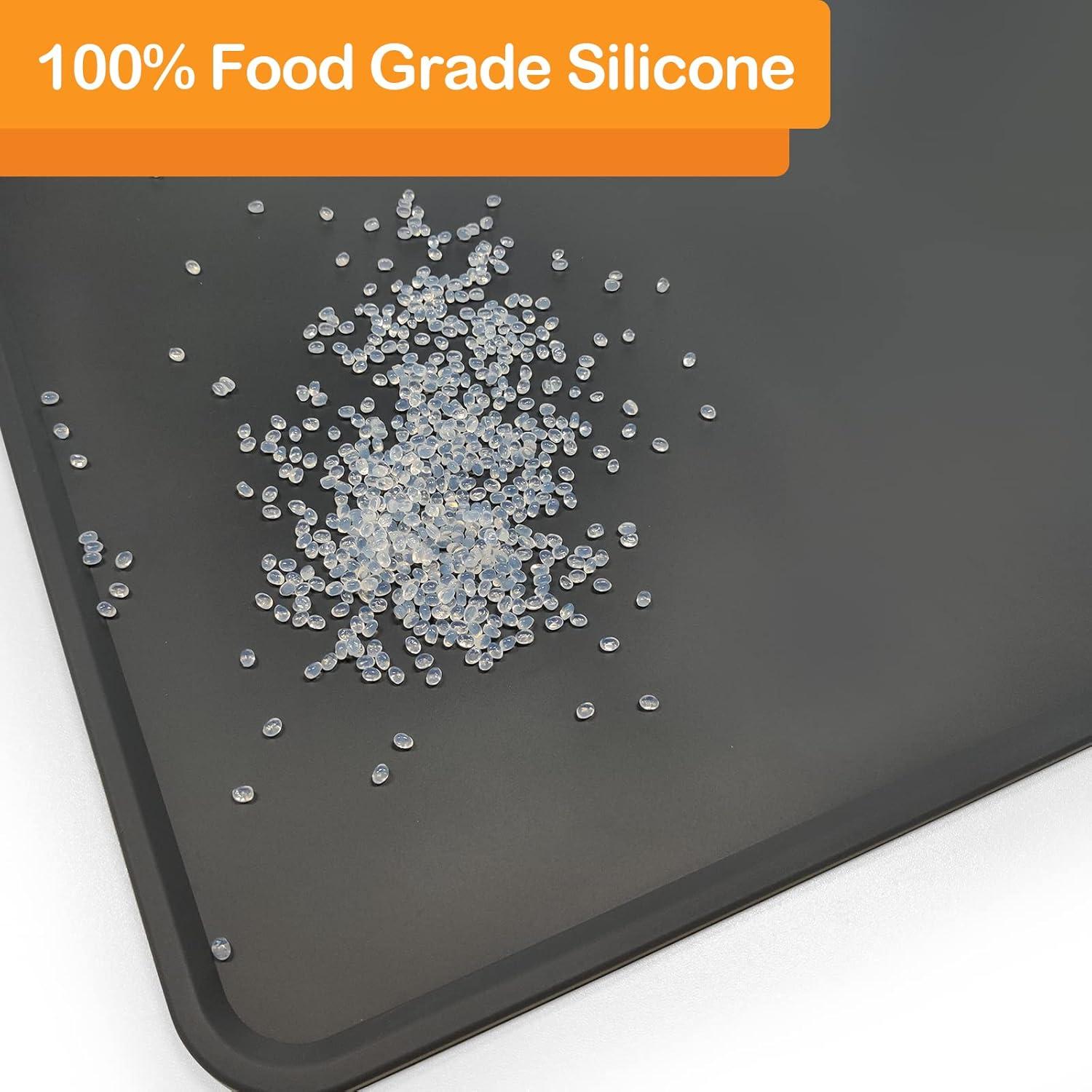 Alfombrilla de Silicona KVK 100x75 cm para Comida y Agua de Mascotas