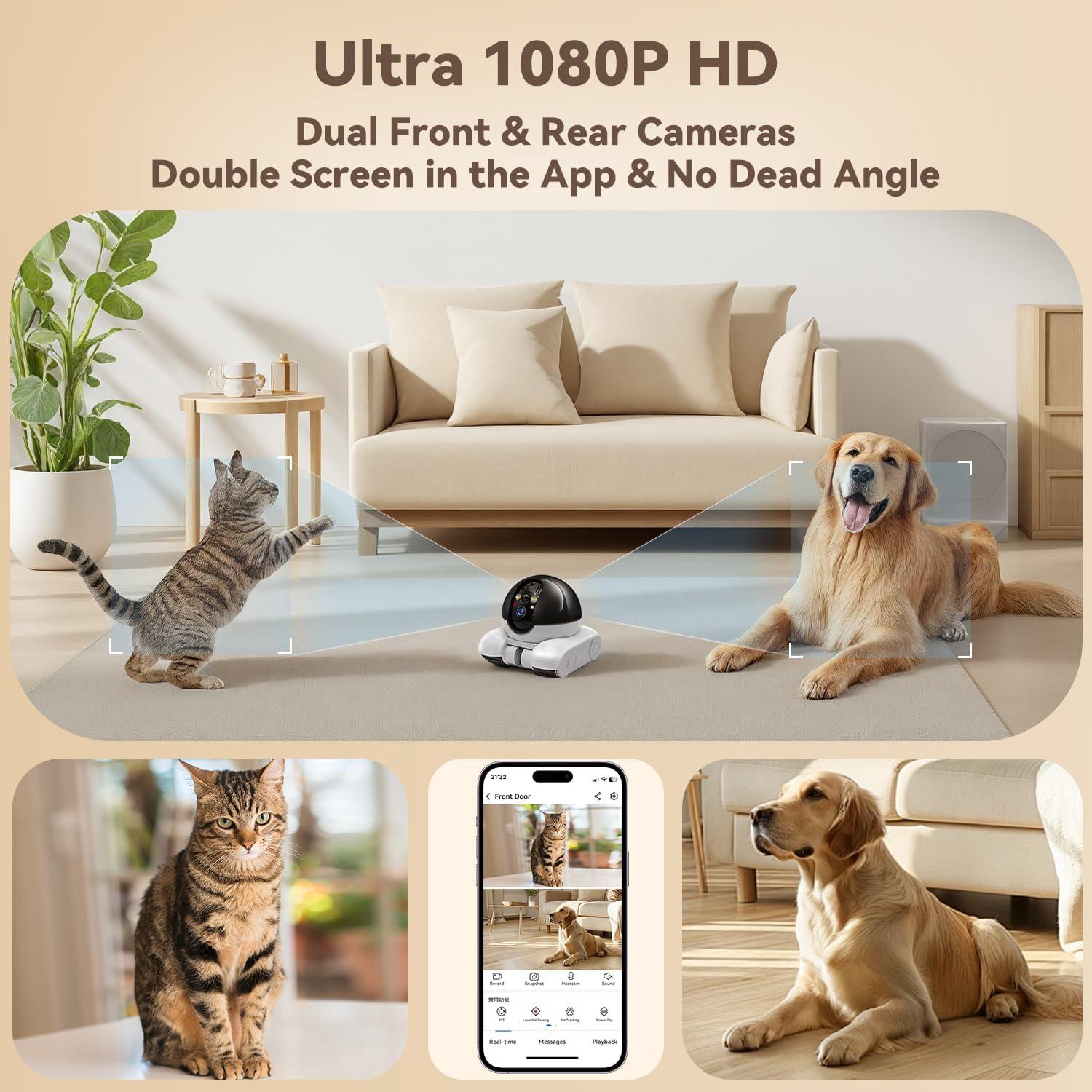 Cámara de Seguridad Interior DreamBee 1080P Doble Lente con App