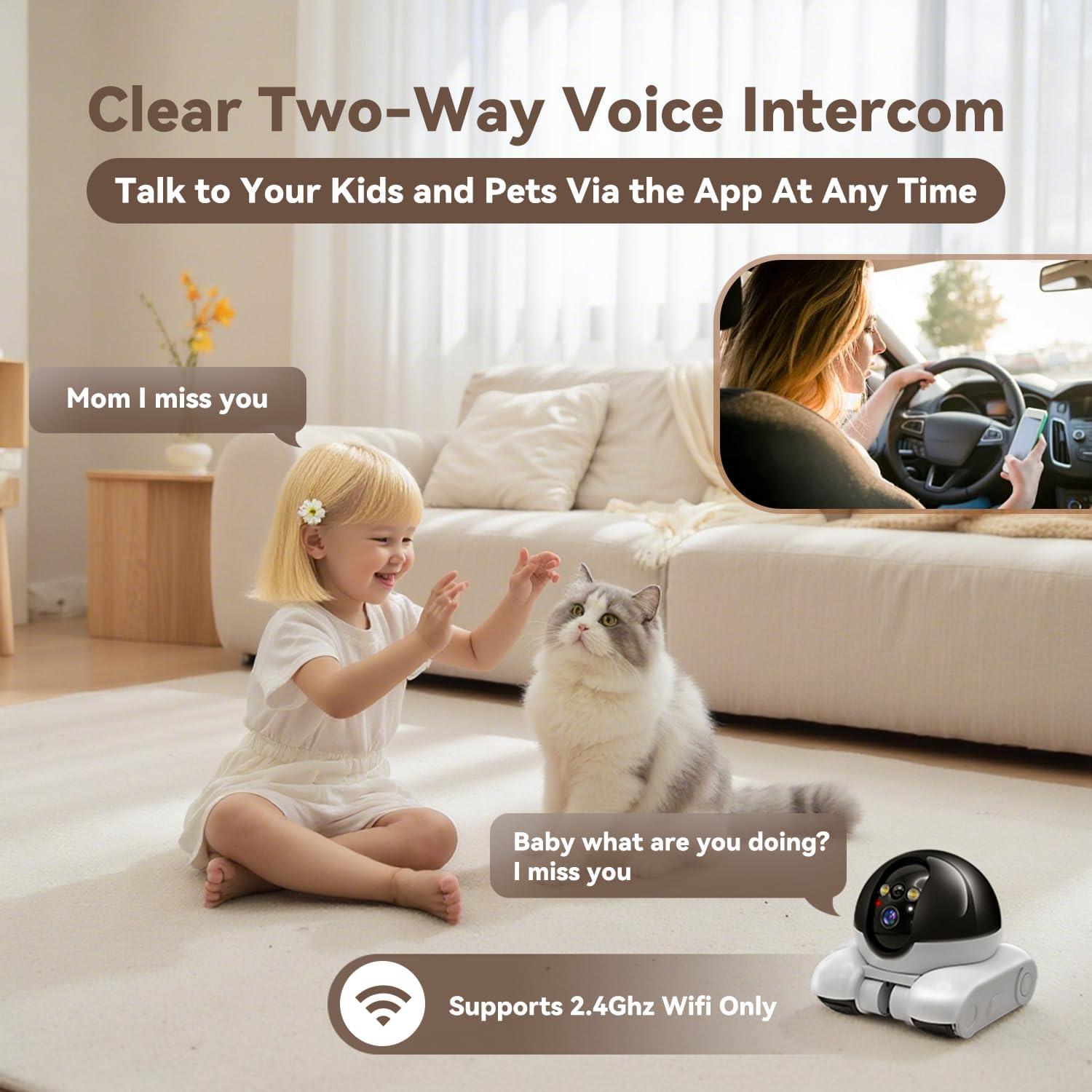 Cámara de Seguridad Interior DreamBee 1080P Doble Lente con App