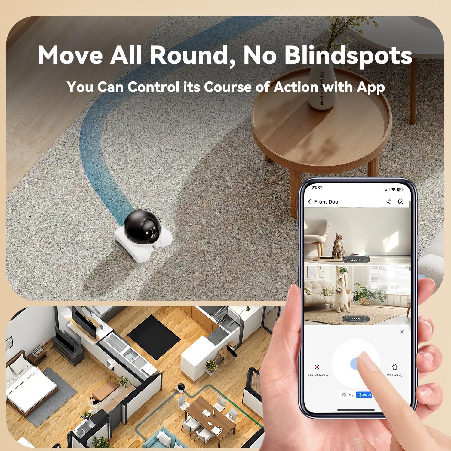 Cámara de Seguridad Interior DreamBee 1080P Doble Lente con App