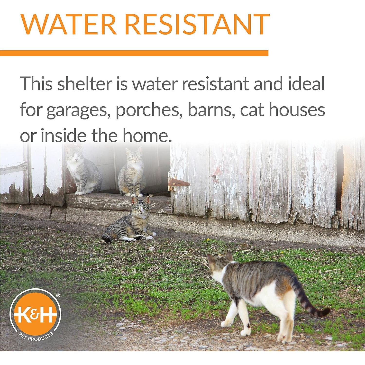 Comedor K&H para Gatos al Aire Libre 35.56x50.8cm Oliva