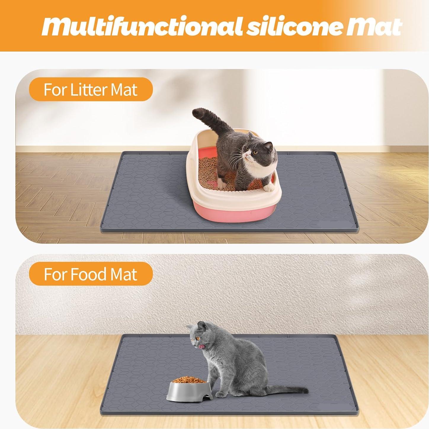 Alfombrilla de Silicona para Comida de Gato Bartuke 86x56cm