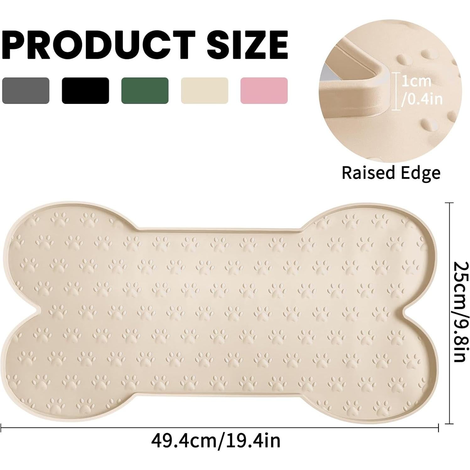 Alfombrilla de Silicona Antideslizante PWTAA 49.3x24.9cm para Mascotas